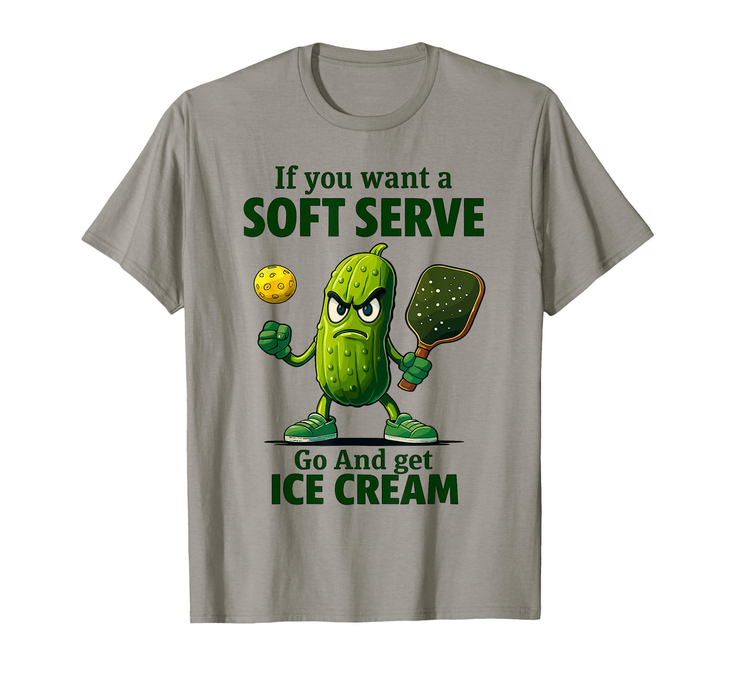 Pickleball Pickle, Soft Serve Ice Cream, Funny Pickleball T-Shirt