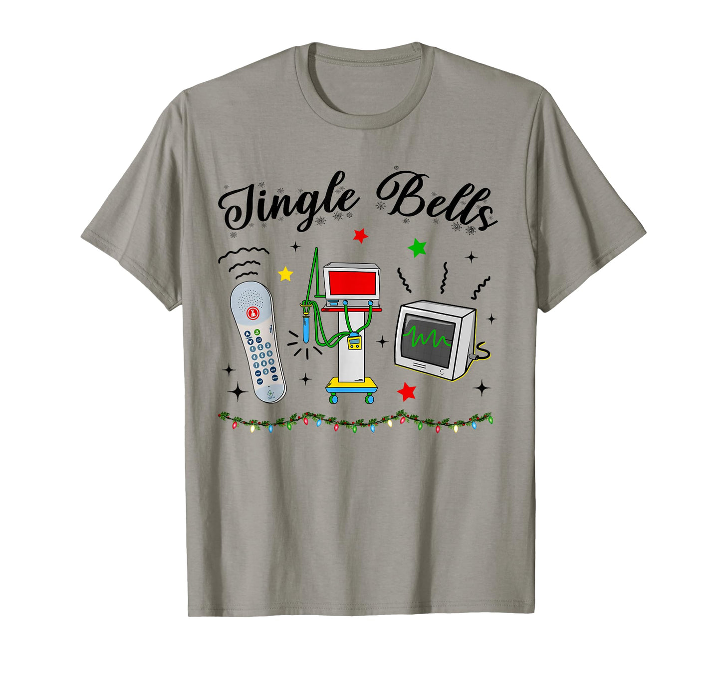 Jingle Bell Telemetry Nurse Christmas Crew Tele Tech Xmas T-Shirt