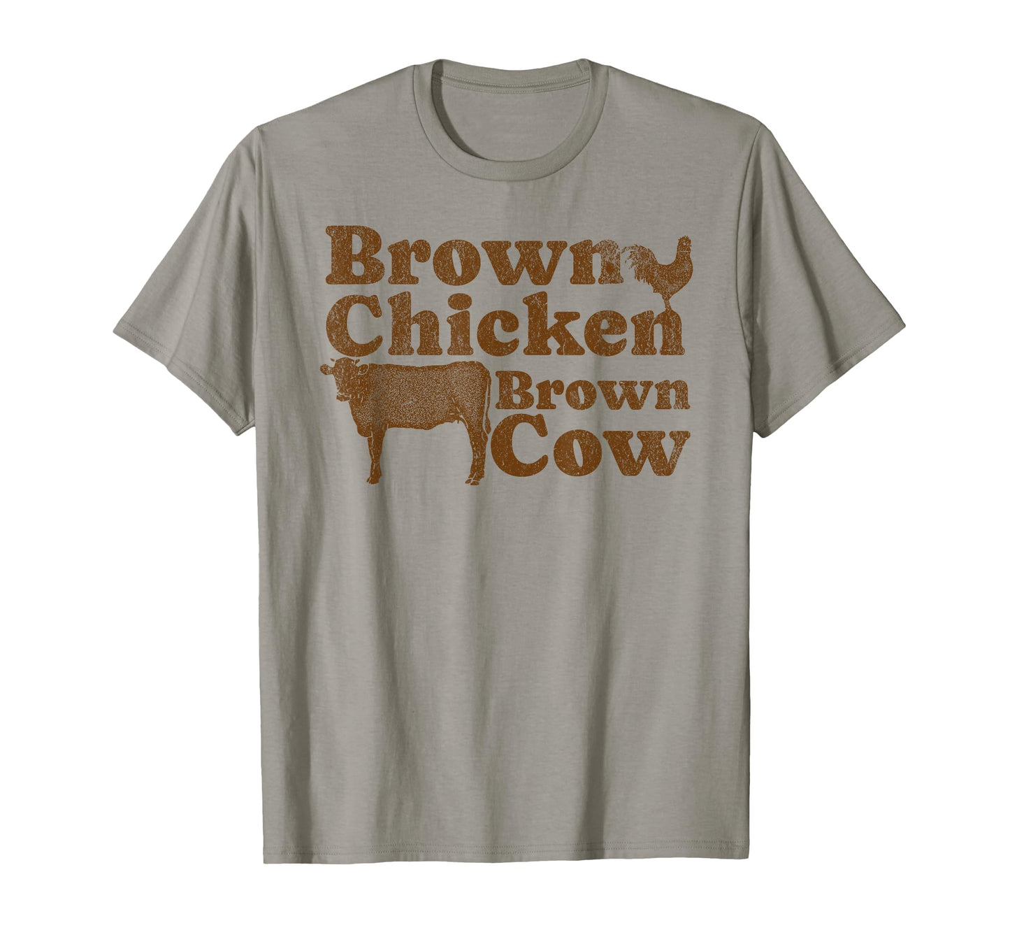 Brown Chicken Brown Cow 1970s Music Bow Chicka Wow Wow Joke T-Shirt