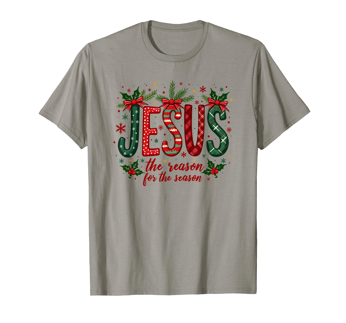 Jesus The Reason Christmas Faith Design Religious Art T-Shirt