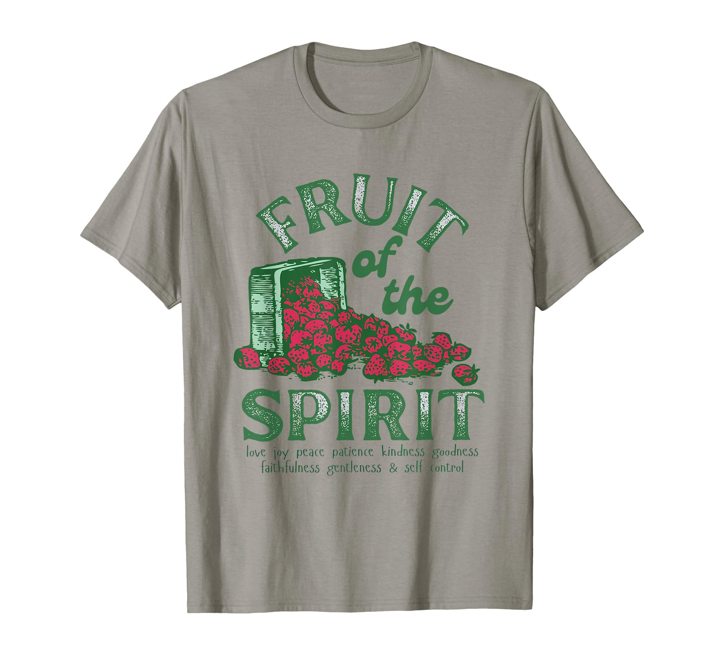Fruit of The Spirit Christian Retro Strawberry Bible Verse T-Shirt