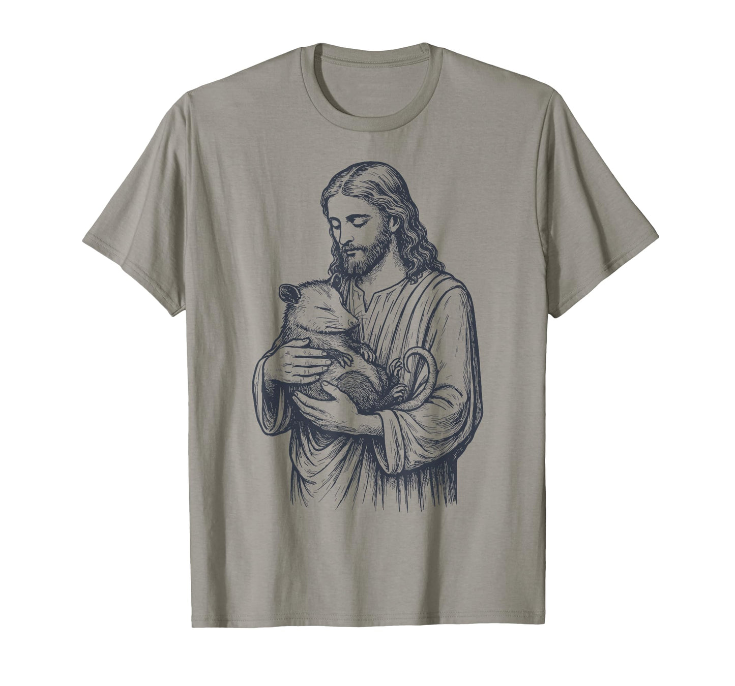 Jesus Holding Opossum T-Shirt