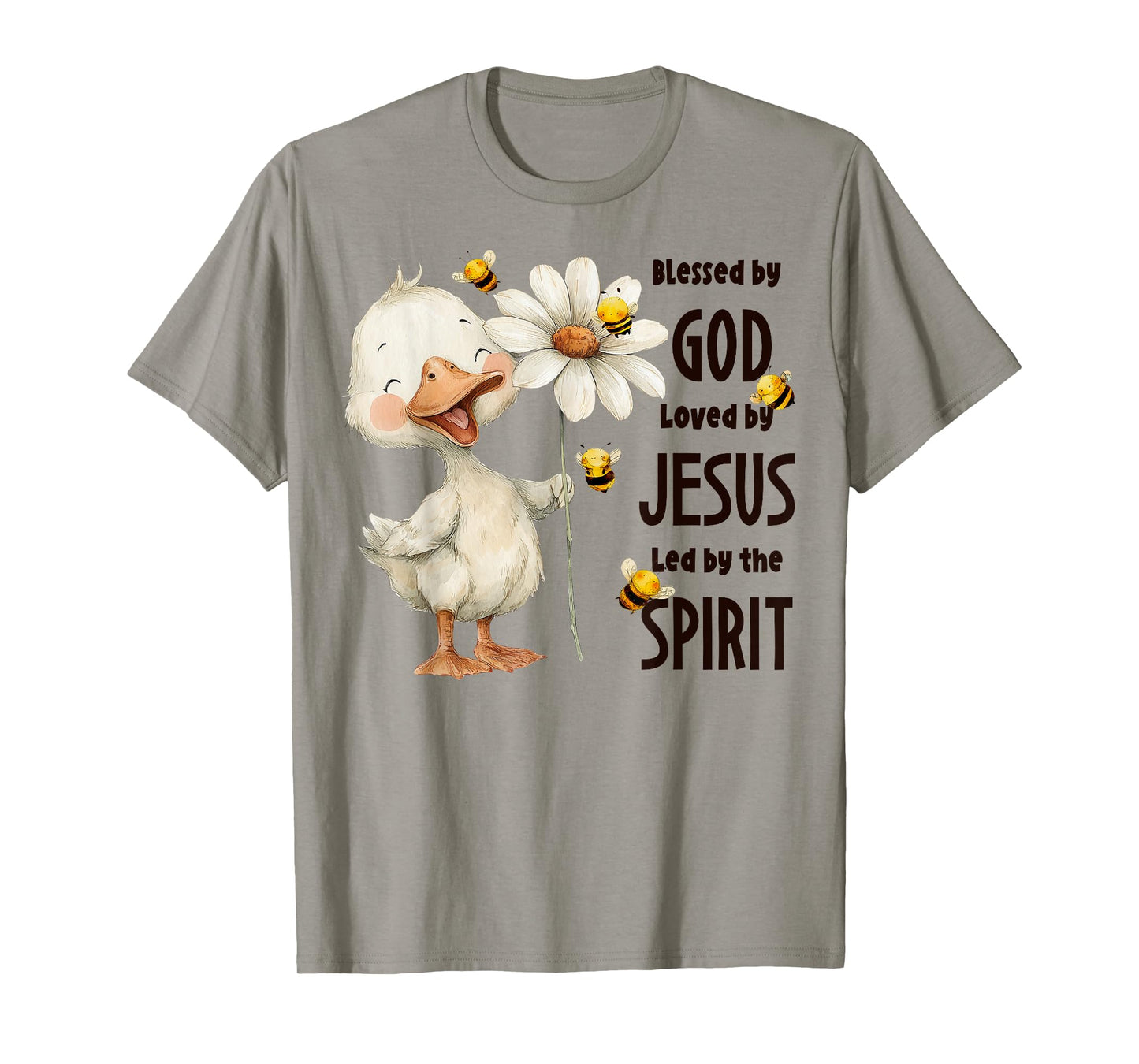 Christian Child Blessed by God Loved by Jesus Silly Goose T-Shirt