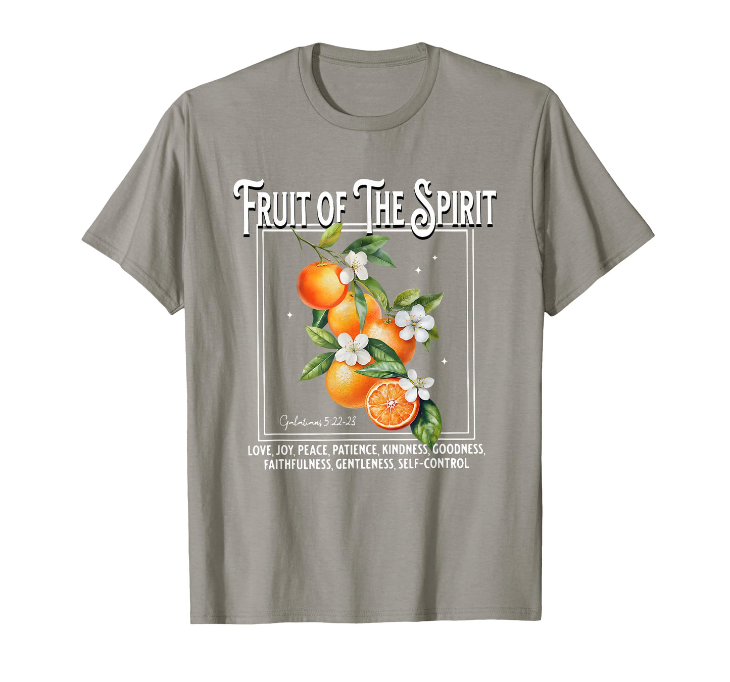 Fruit of The Spirit Christian Vintage Oranges Bible Verse T-Shirt