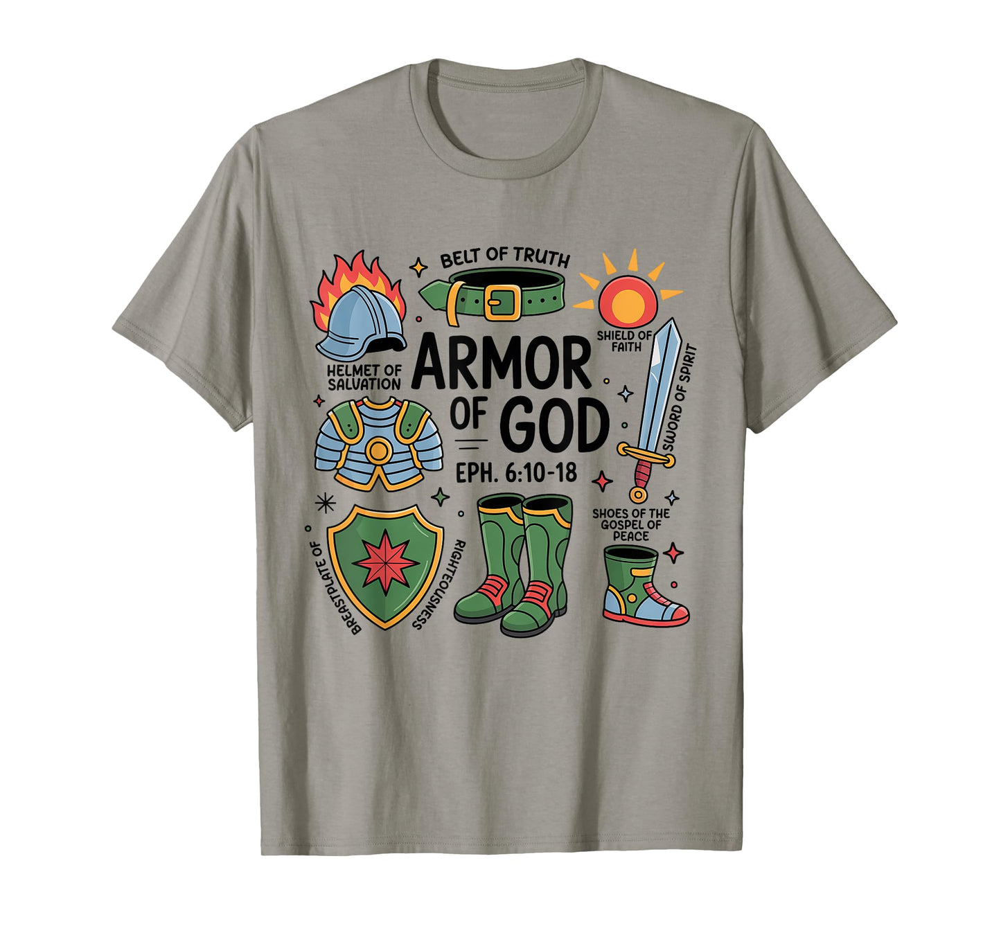 Christian Boys Armor of God Jesus is King T-Shirt