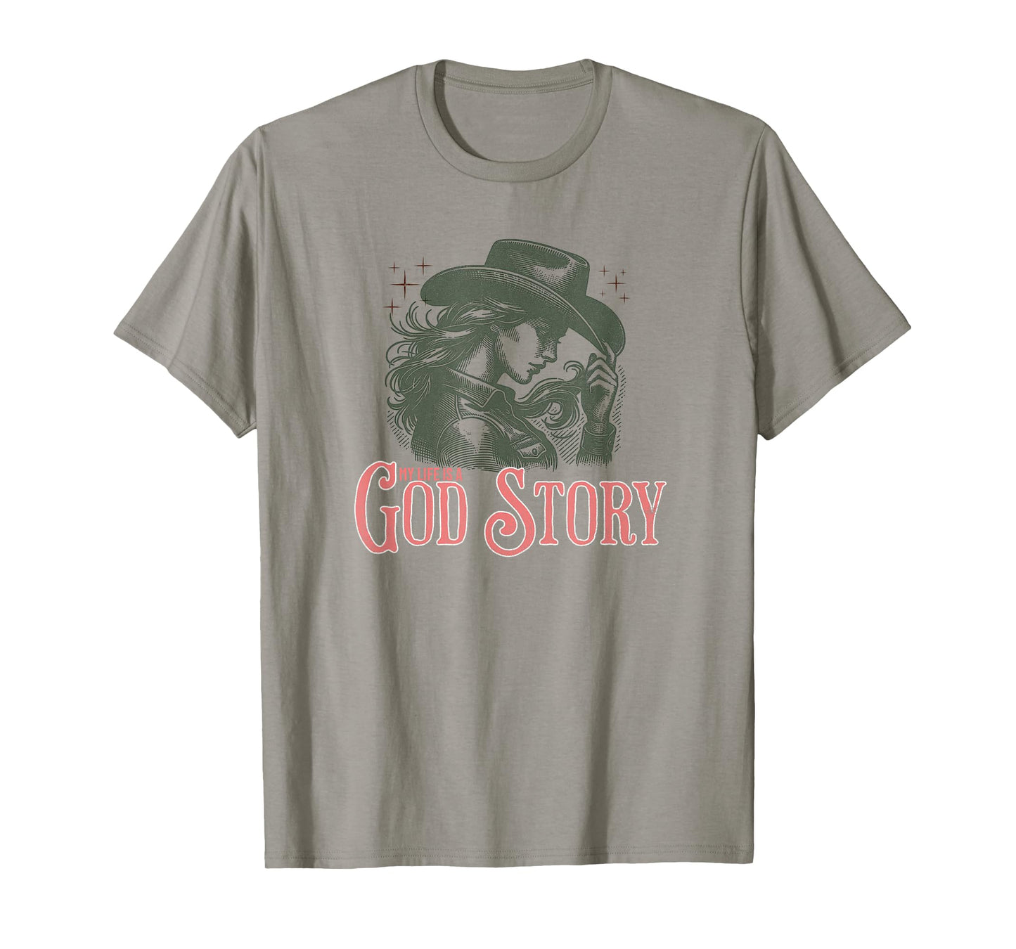 God Story Western Cowgirl Christian Testimony Graphic T-Shirt