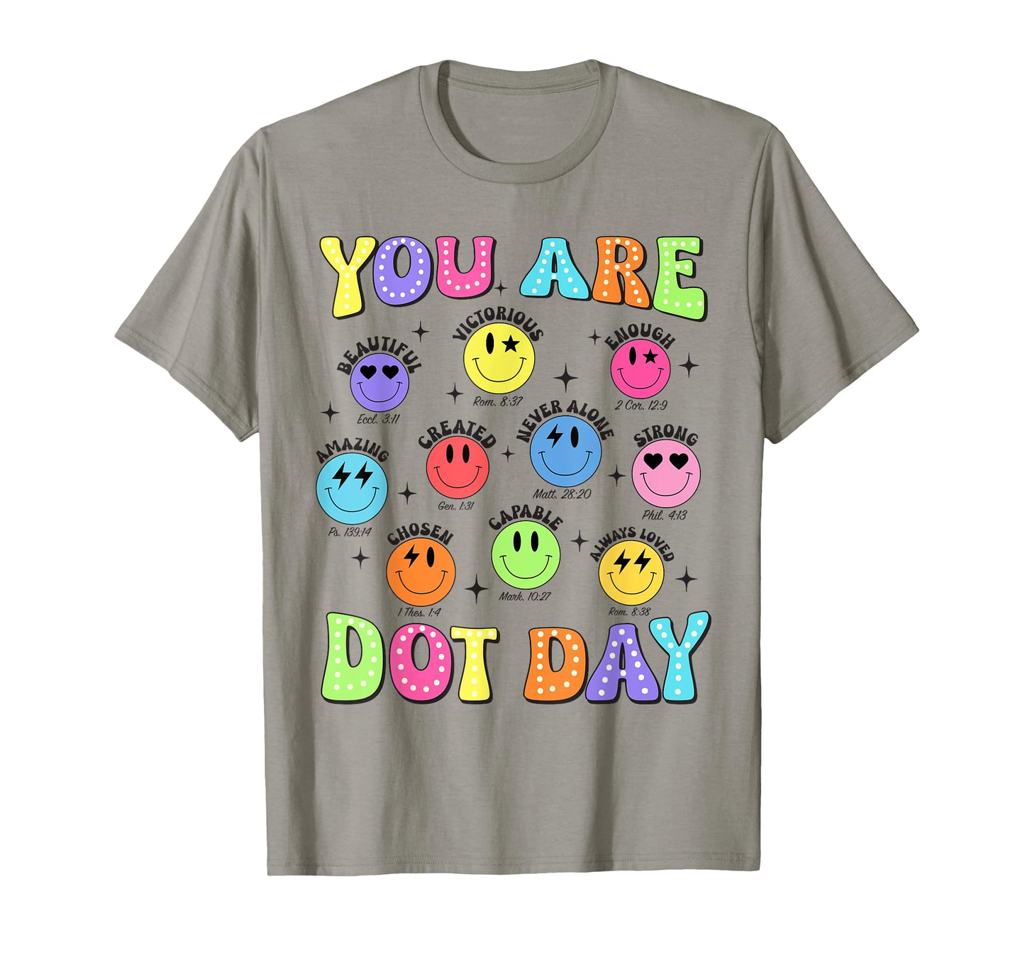 You are Enough Christian Bible Dot Day Colorful Polka Dot T-Shirt