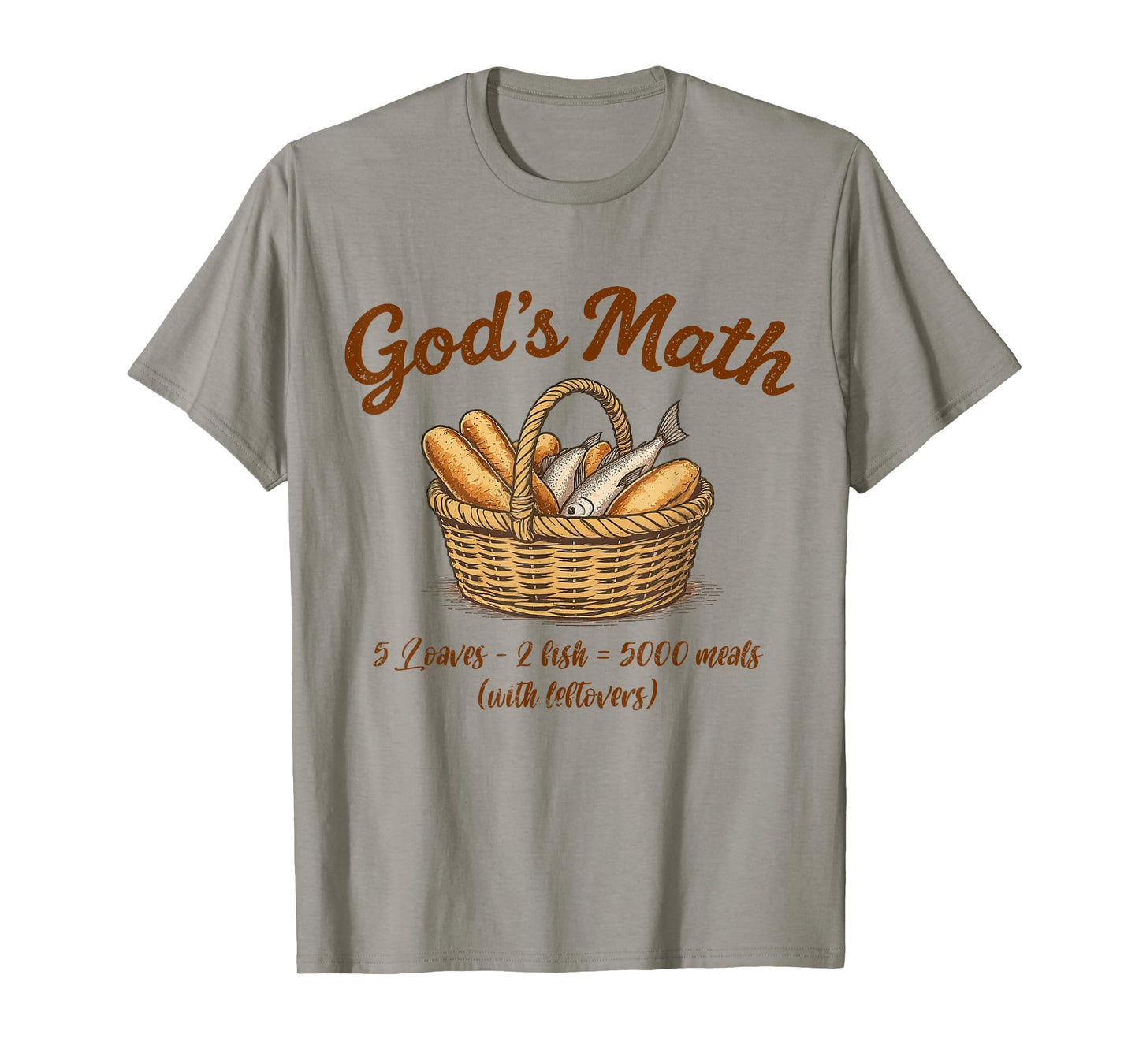 God's Math Loaves and Fishes Christian Religious Jesus Faith T-Shirt