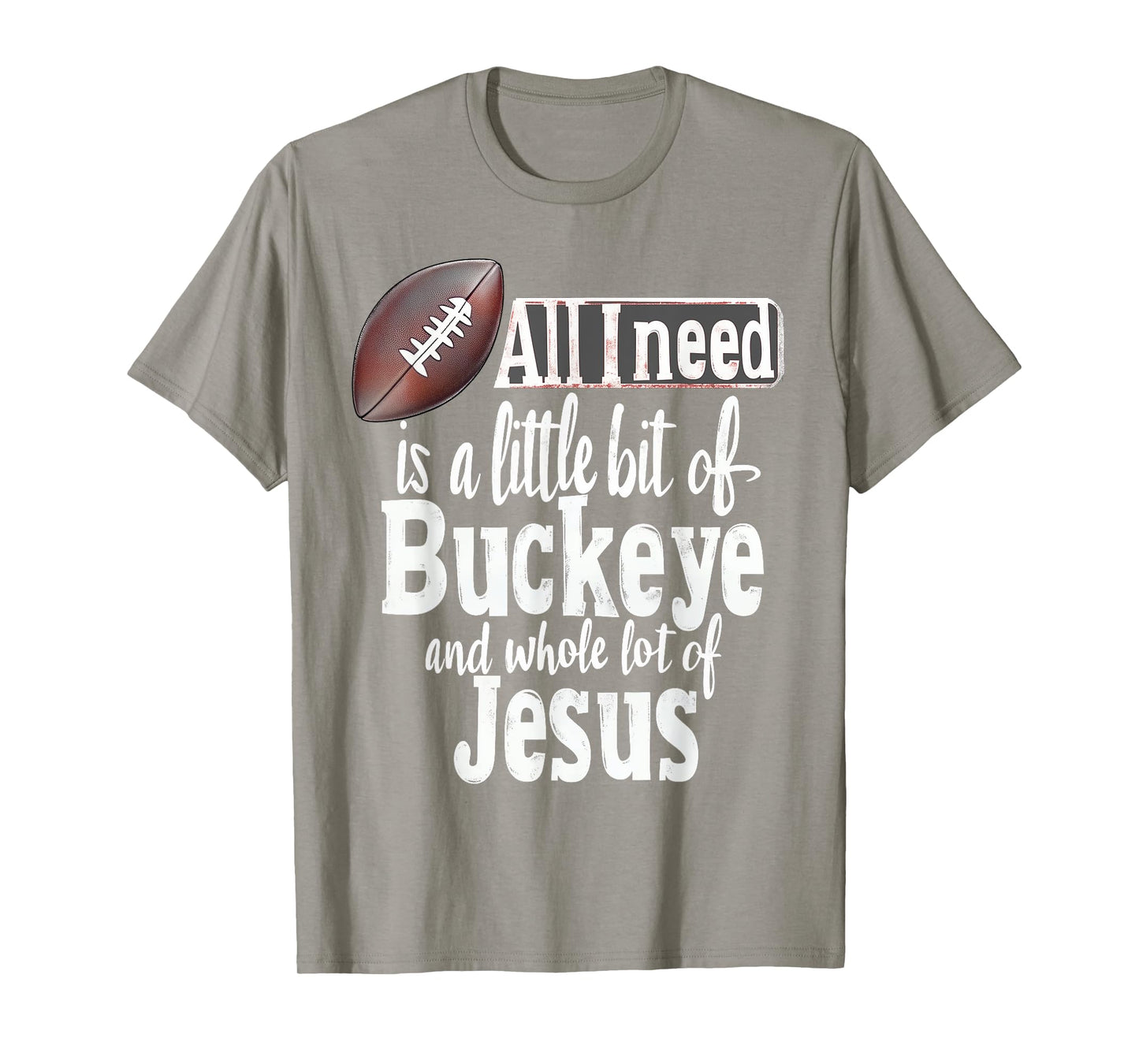 CuteComfy Ohio Buckeye Jesus Funny Christian Quote State T-Shirt - Red, Small, Unisex-Adult, Short Sleeve, T-Shirt