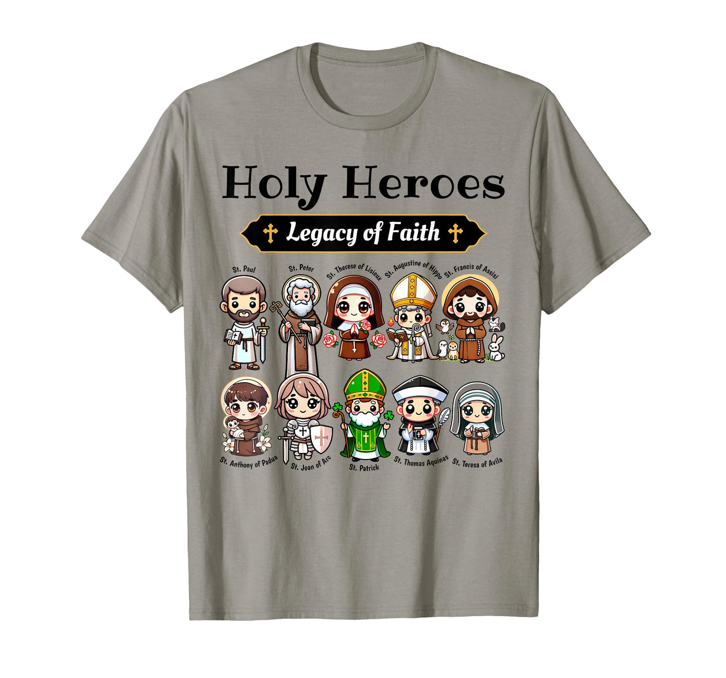Holy Heroes Legacy of Faith Catholic Saints Collection kids T-Shirt