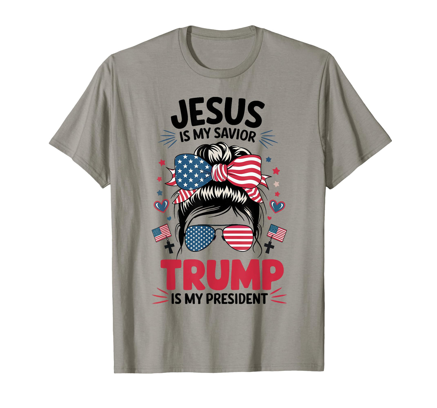 Girl Jesus My Savior Trump President Christian Women Youth T-Shirt