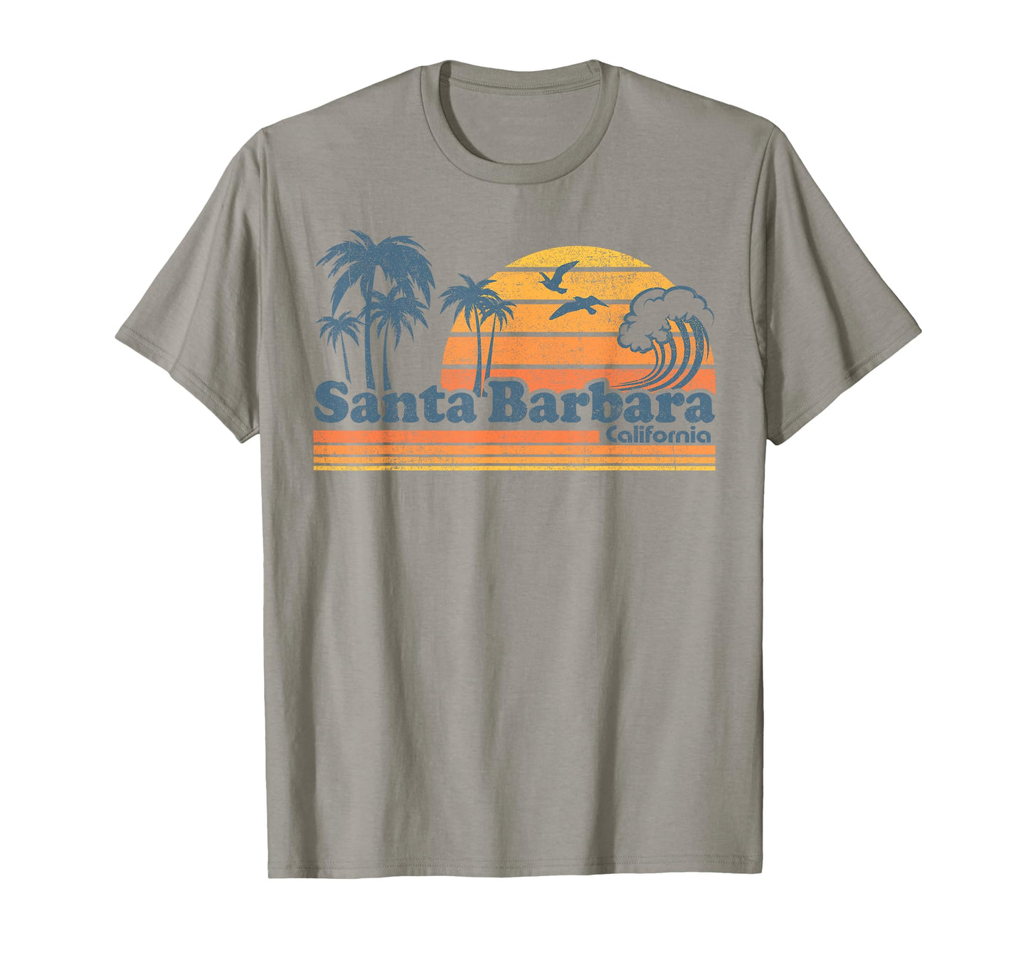Santa Barbara California Beach Vacation Cute Cali 70s Retro Men Women Kids T-Shirt