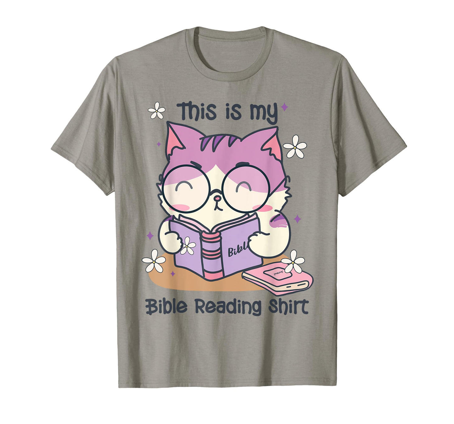 This Is For Bible Reading Cute Cat Christian T-Shirt