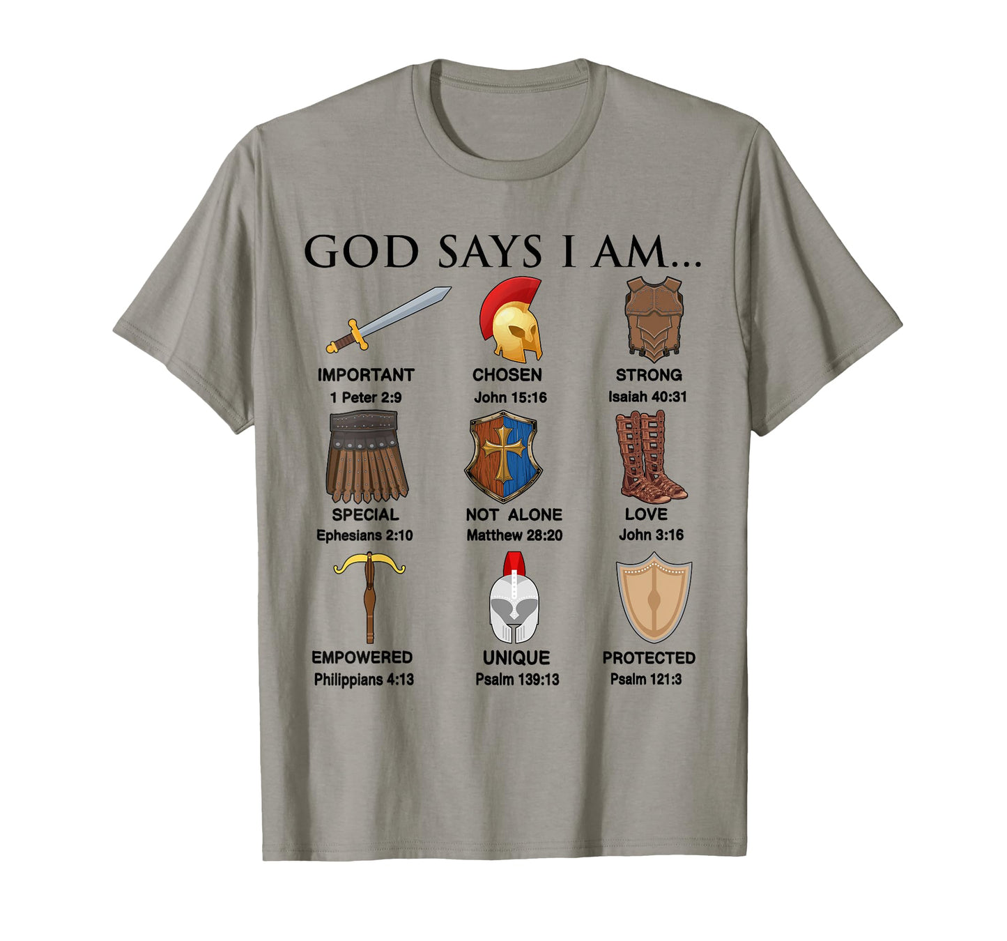 Toddler Boy God Says I Am Armor Of God Brother Son Christian T-Shirt