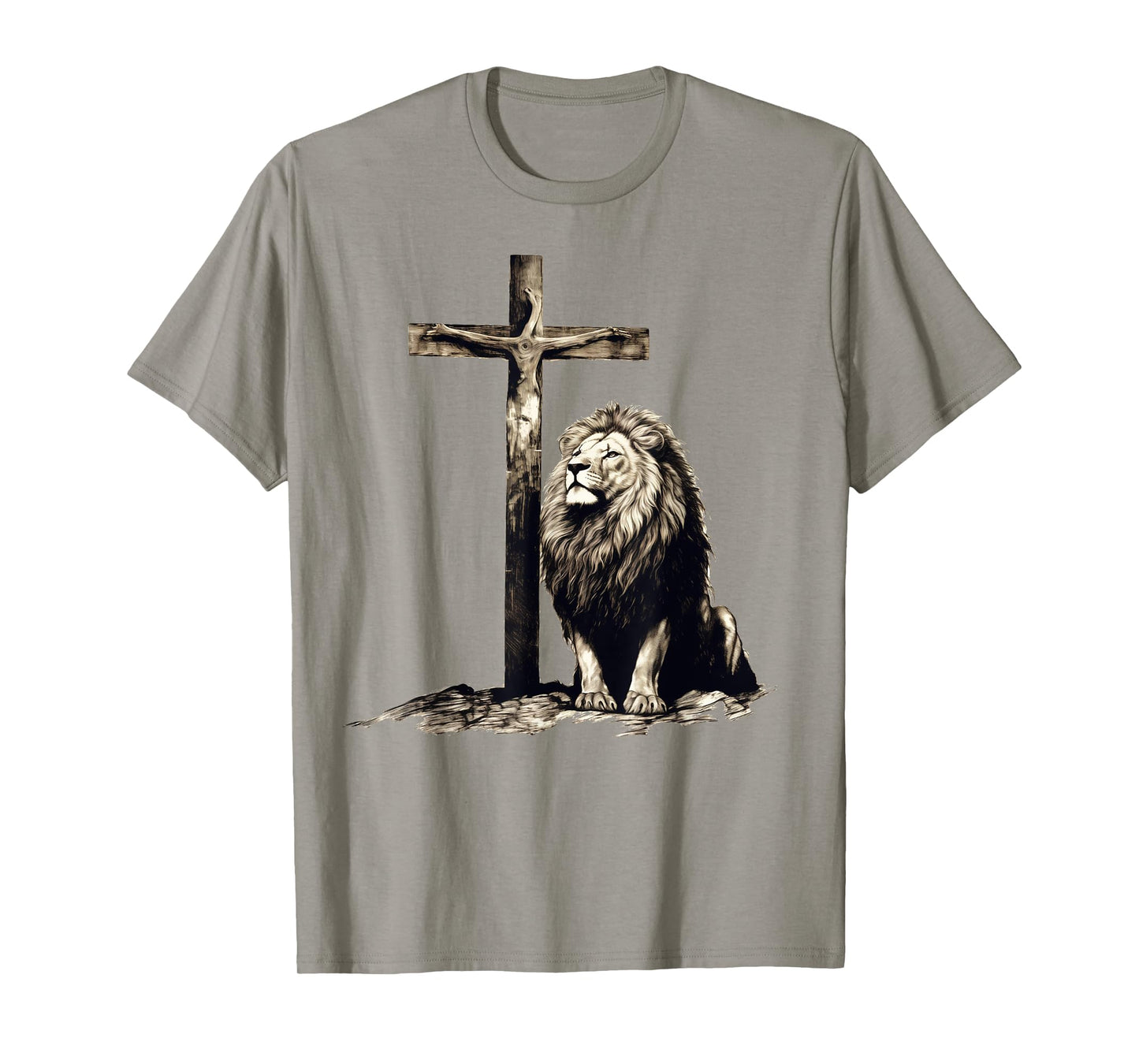 Christian Cross Lion Of Judah Religious Faith Jesus Pastor T-Shirt