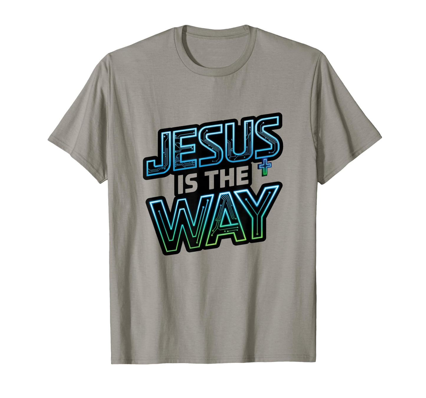Jesus is The Way Christian Futuristic Tech T-Shirt