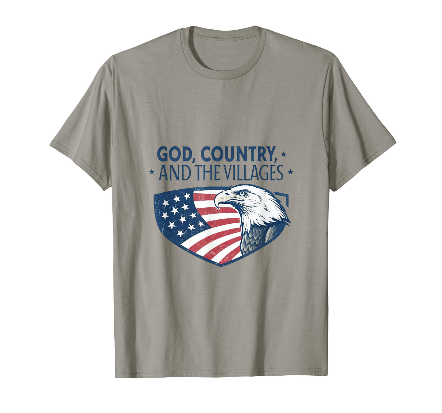 God Country and The Villages Retirement American Patriotic T-Shirt
