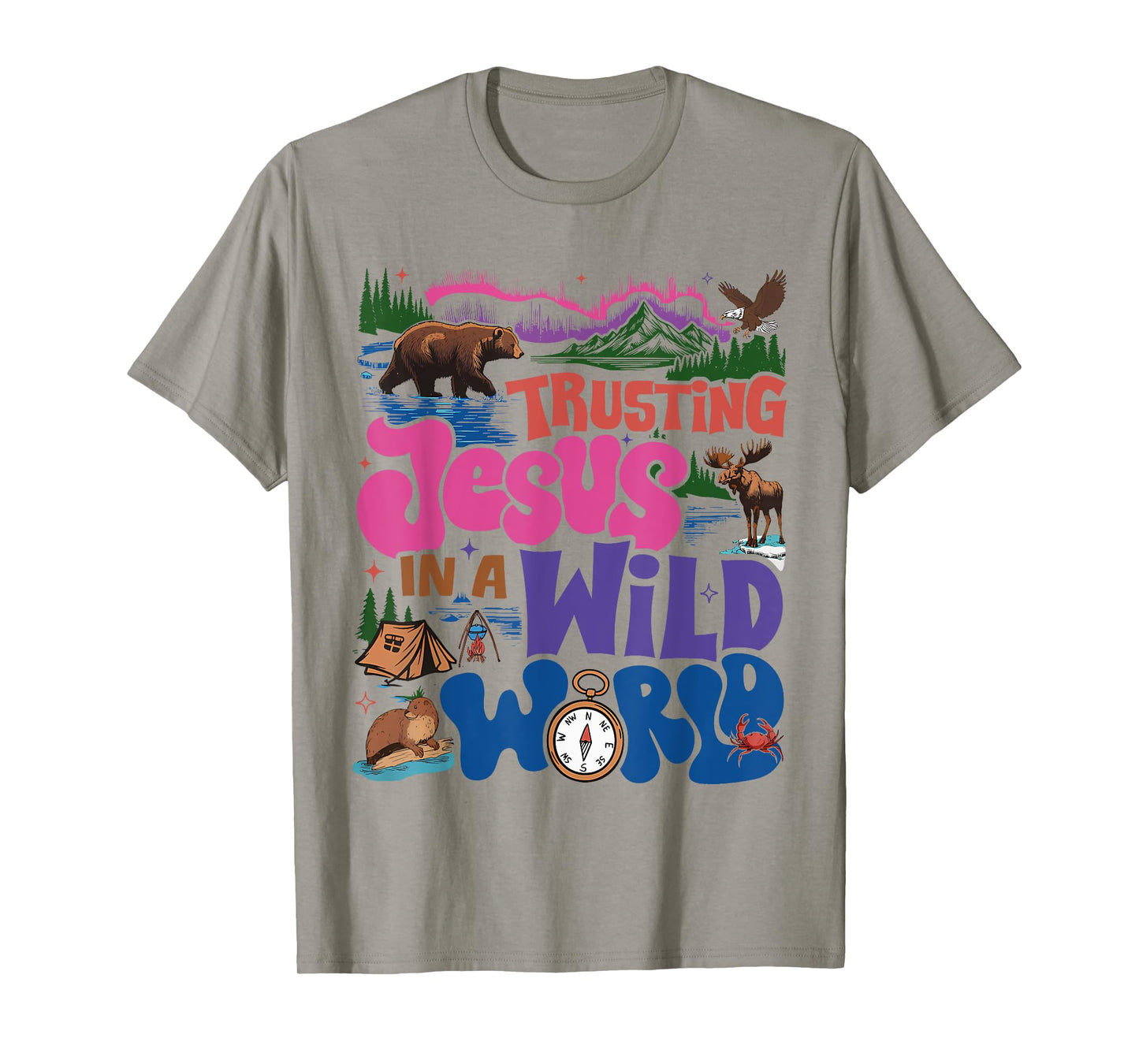 True North VBS 2025 Christian Trusting Jesus Wilderness T-Shirt