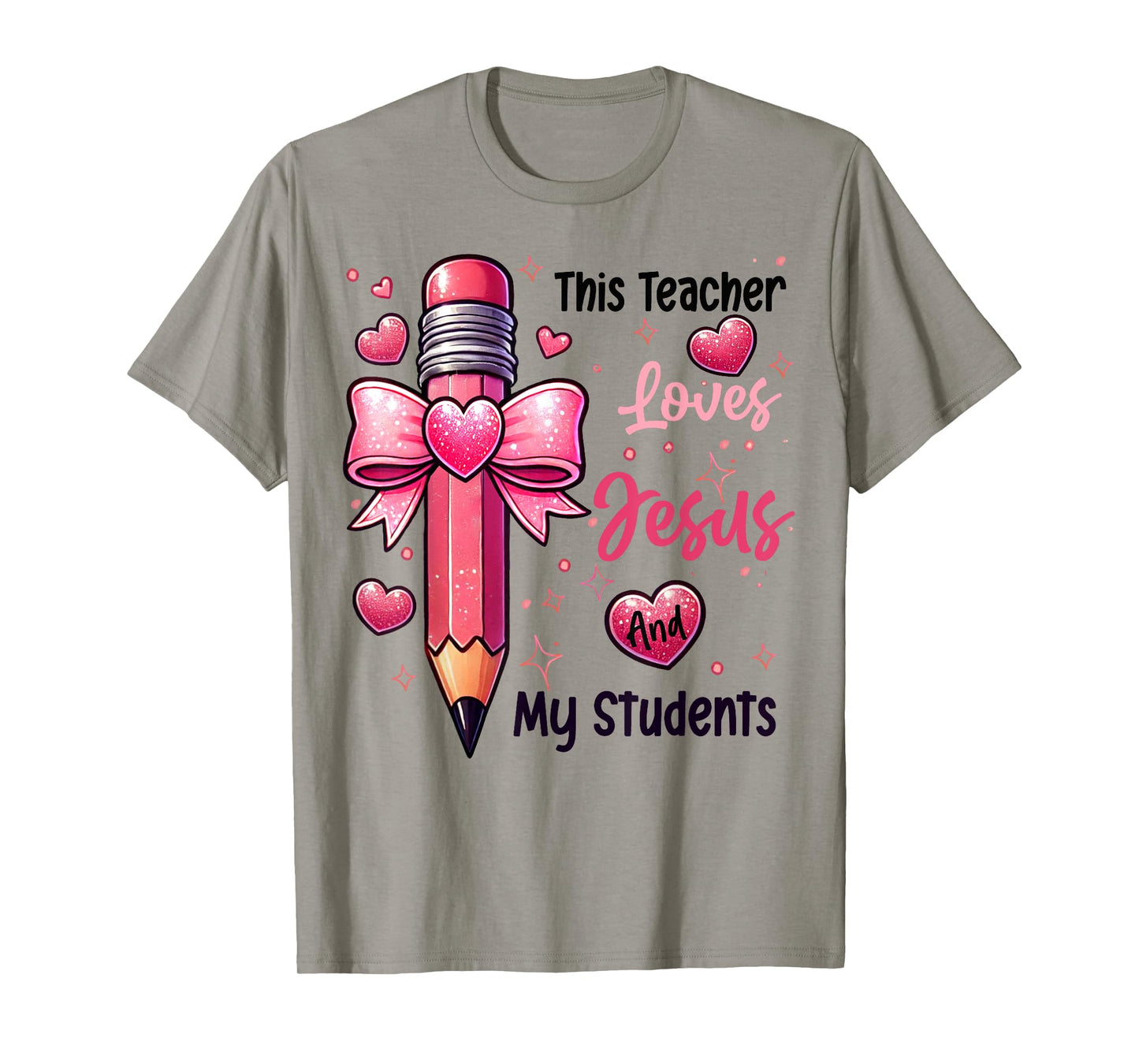 Christian Valentine This Teacher Loves Jesus And My Students T-Shirt