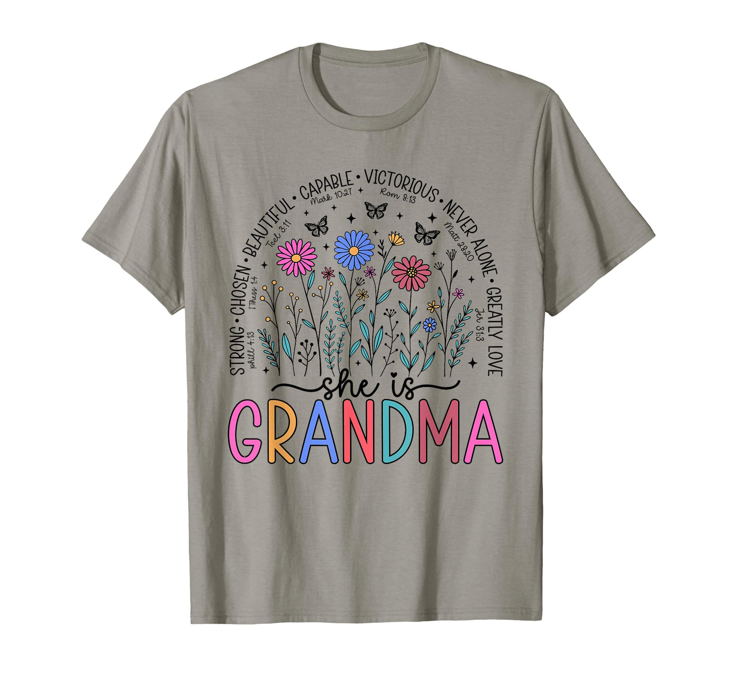 She is Grandma Christian Mother's Day Religious Grandma T-Shirt