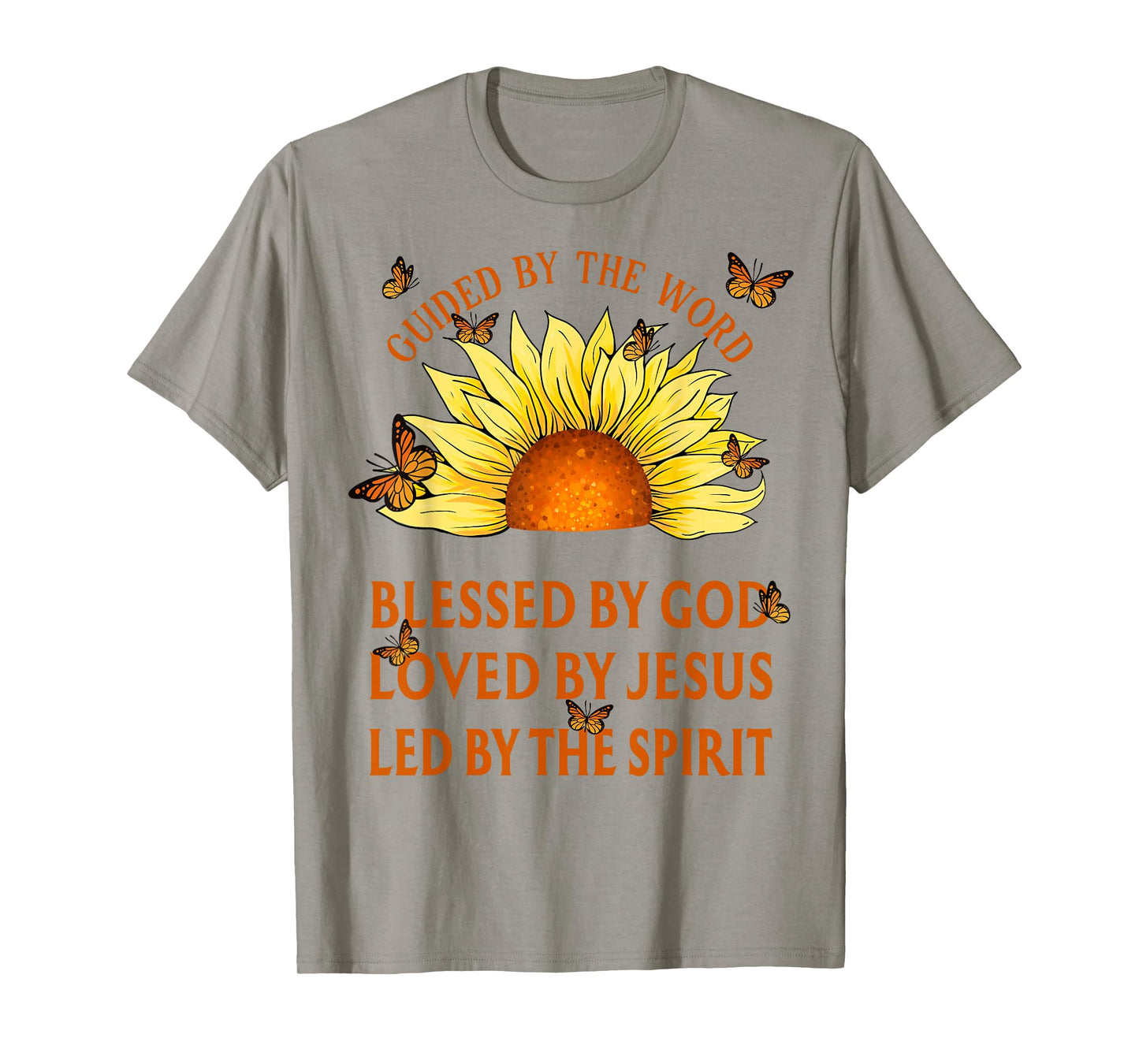 Guided By The Bible Blessed By God Yellow Sunflower T-Shirt