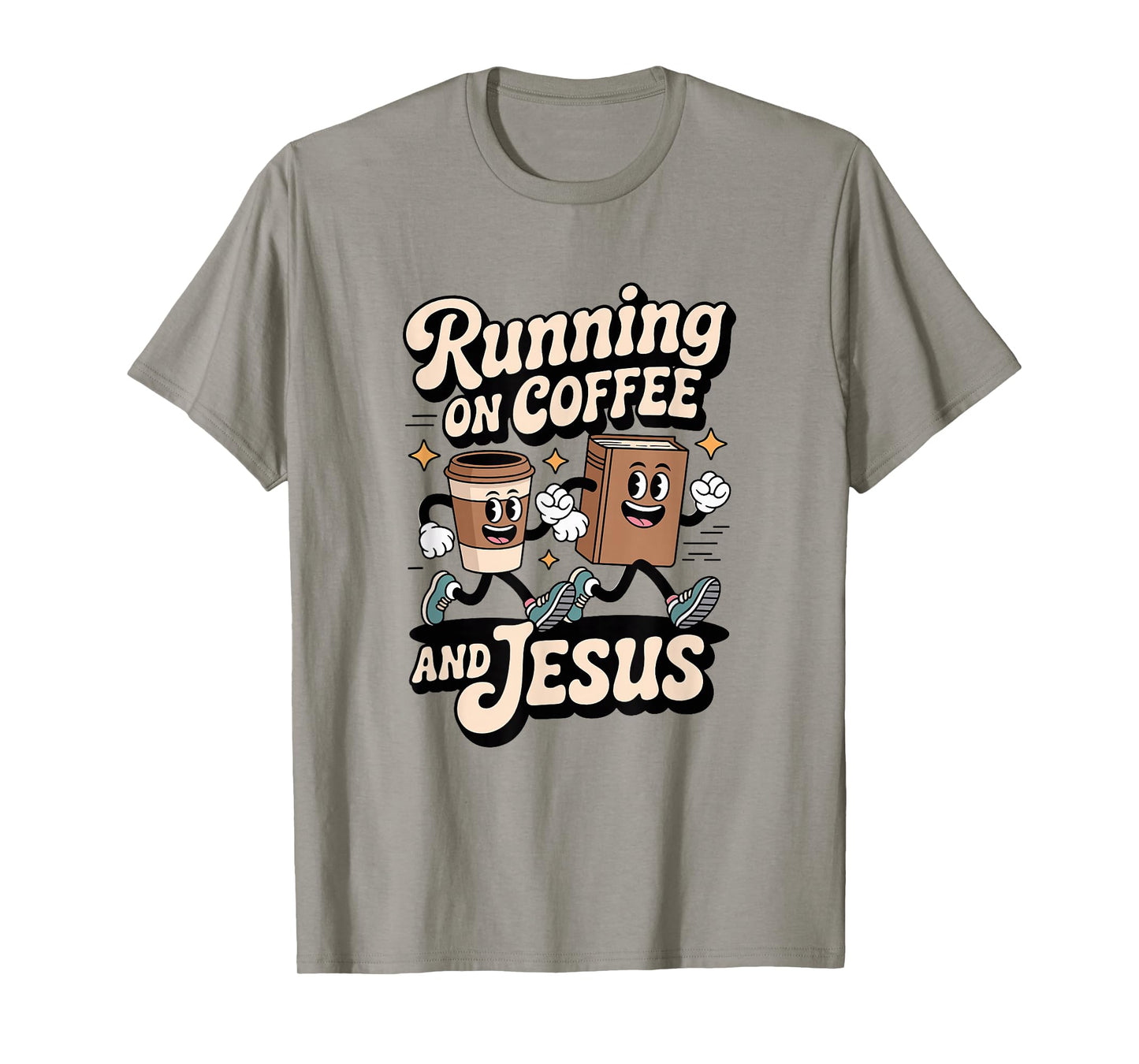 Coffee and Jesus Retro Christian Faith Based Coffee Lover T-Shirt