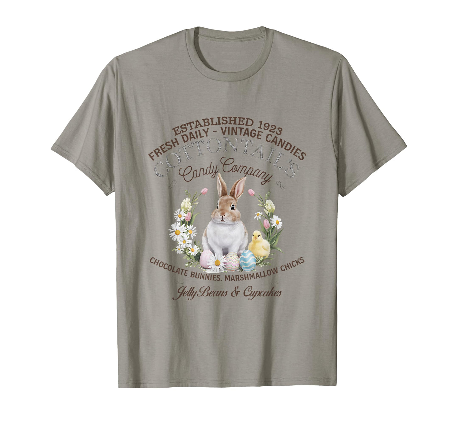 Vintage Easter Bunny Cottontail’s Candy Co. Easter Day T-Shirt