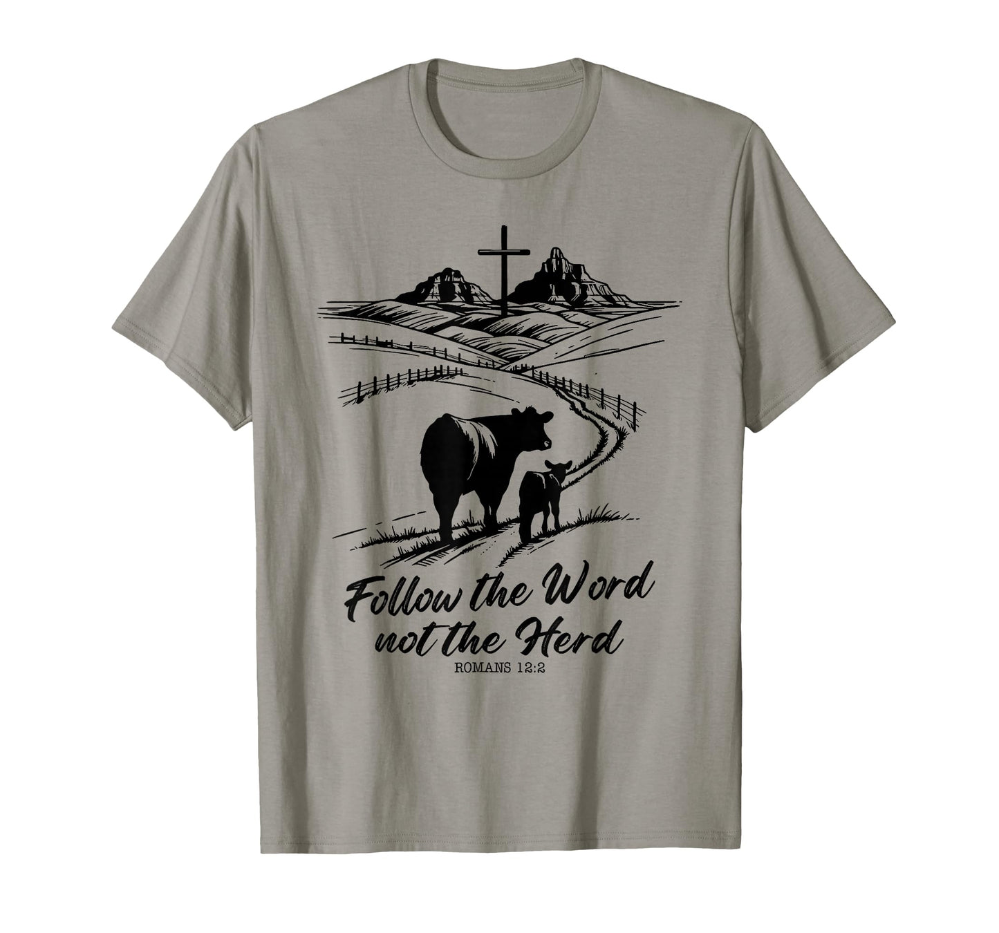 Follow The Word Not The Herd Romans 12:2 Vintage T-Shirt