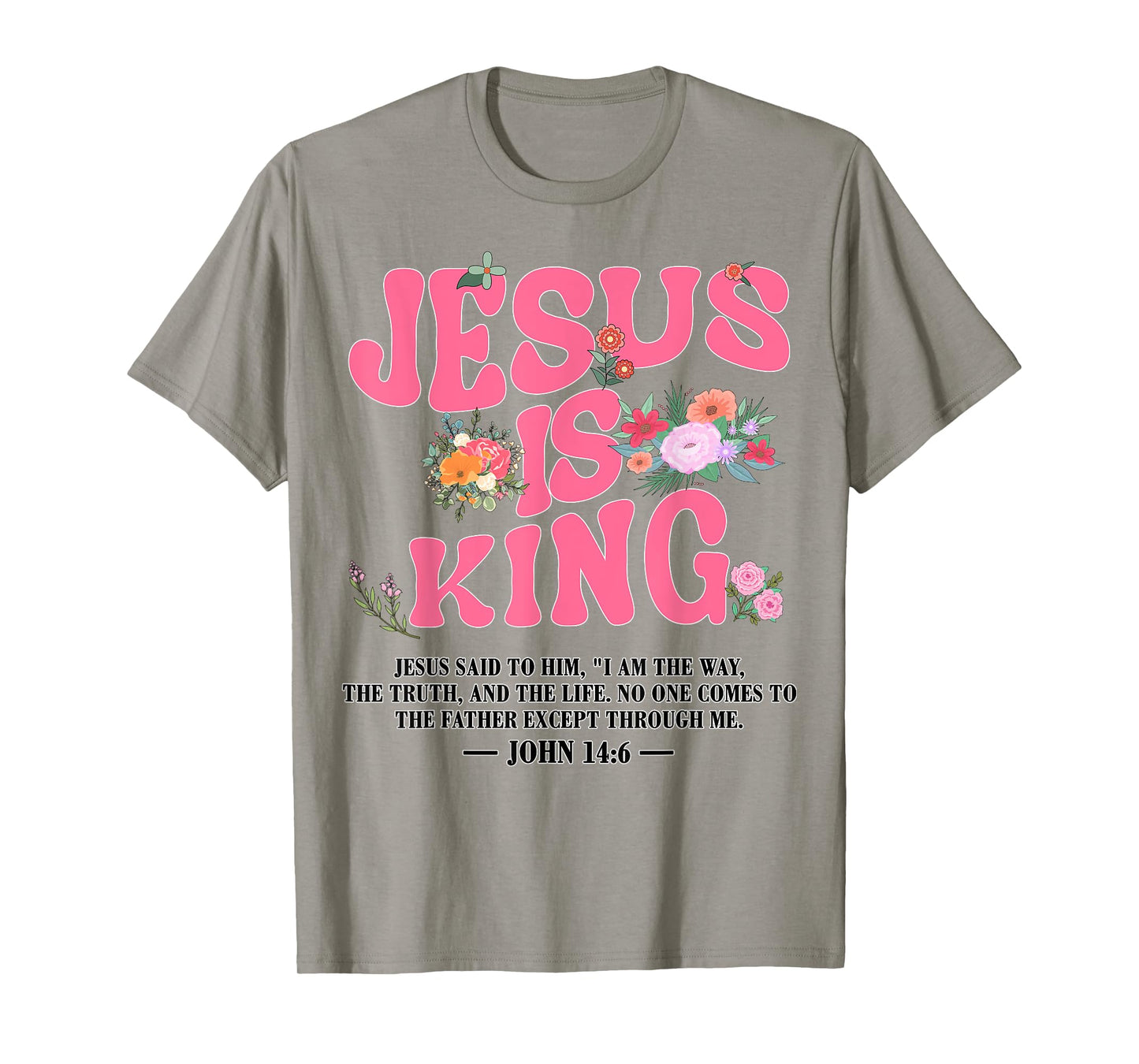Toddler Jesus Is King Pink Christian God Sister Daughter Mom T-Shirt