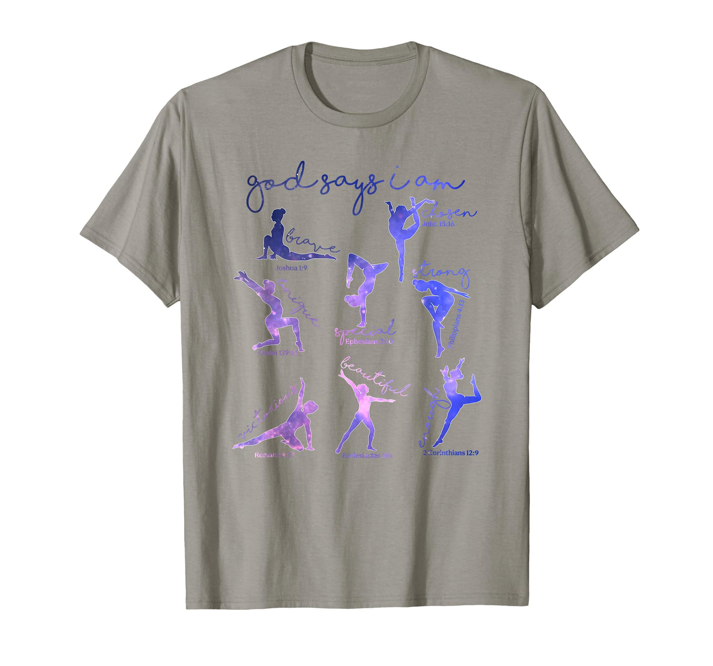 God Says I Am Gymnastic Christian Girls Teens Kids Cartwheel T-Shirt