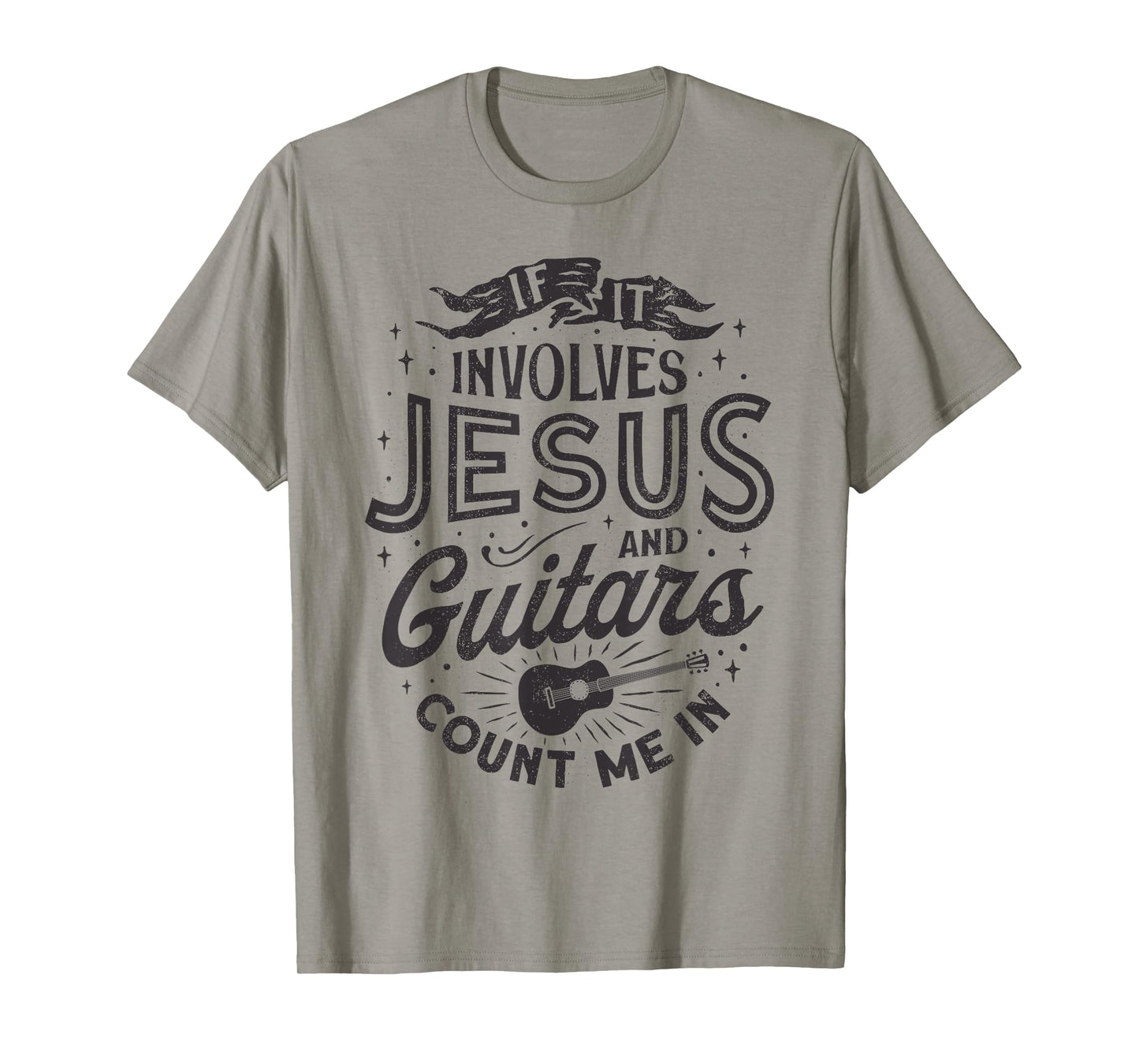If It Involves Jesus And Guitars Guitarist Christian Music T-Shirt