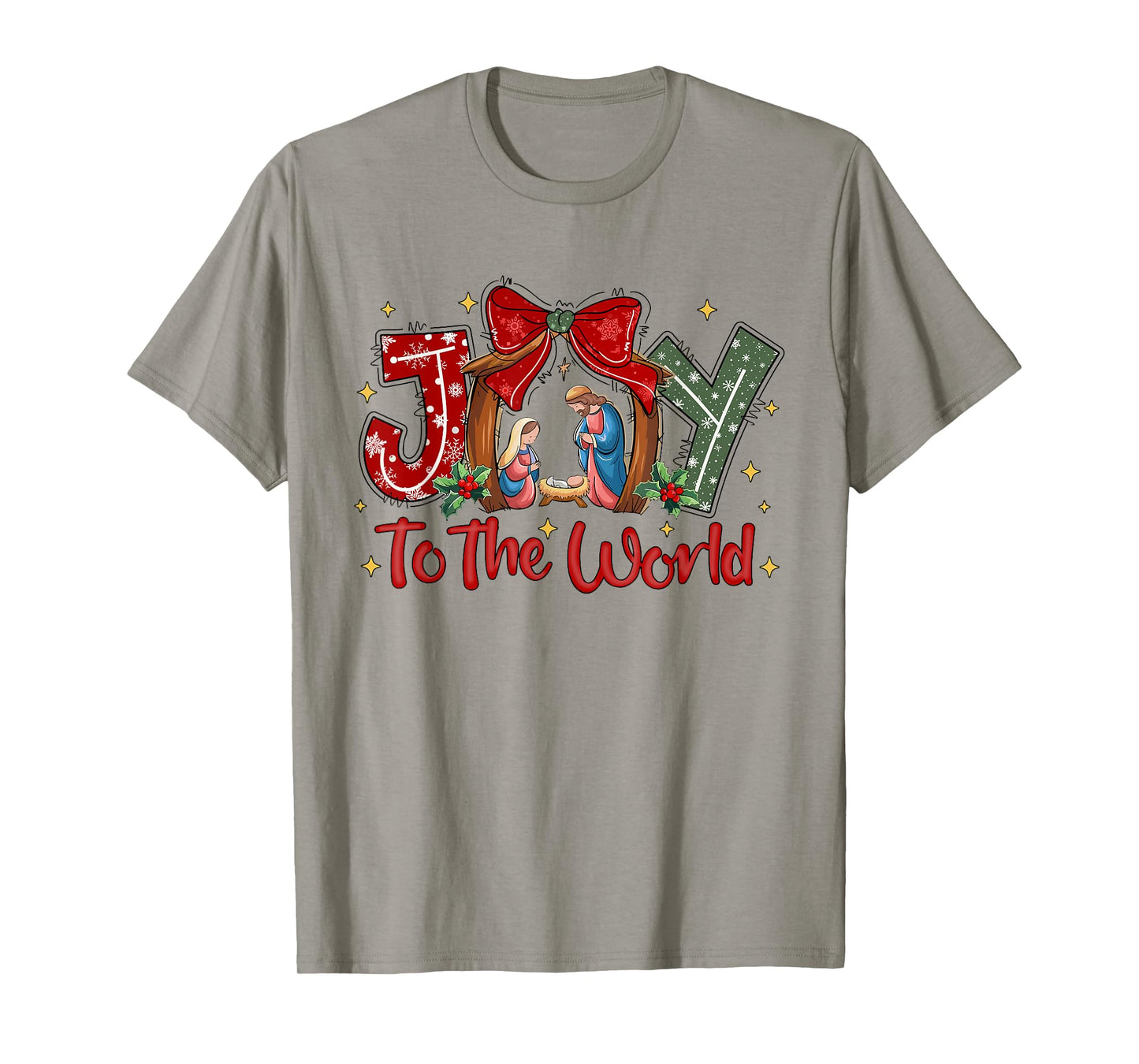 Joy To The World Christian Christmas Nativity Baby Jesus T-Shirt