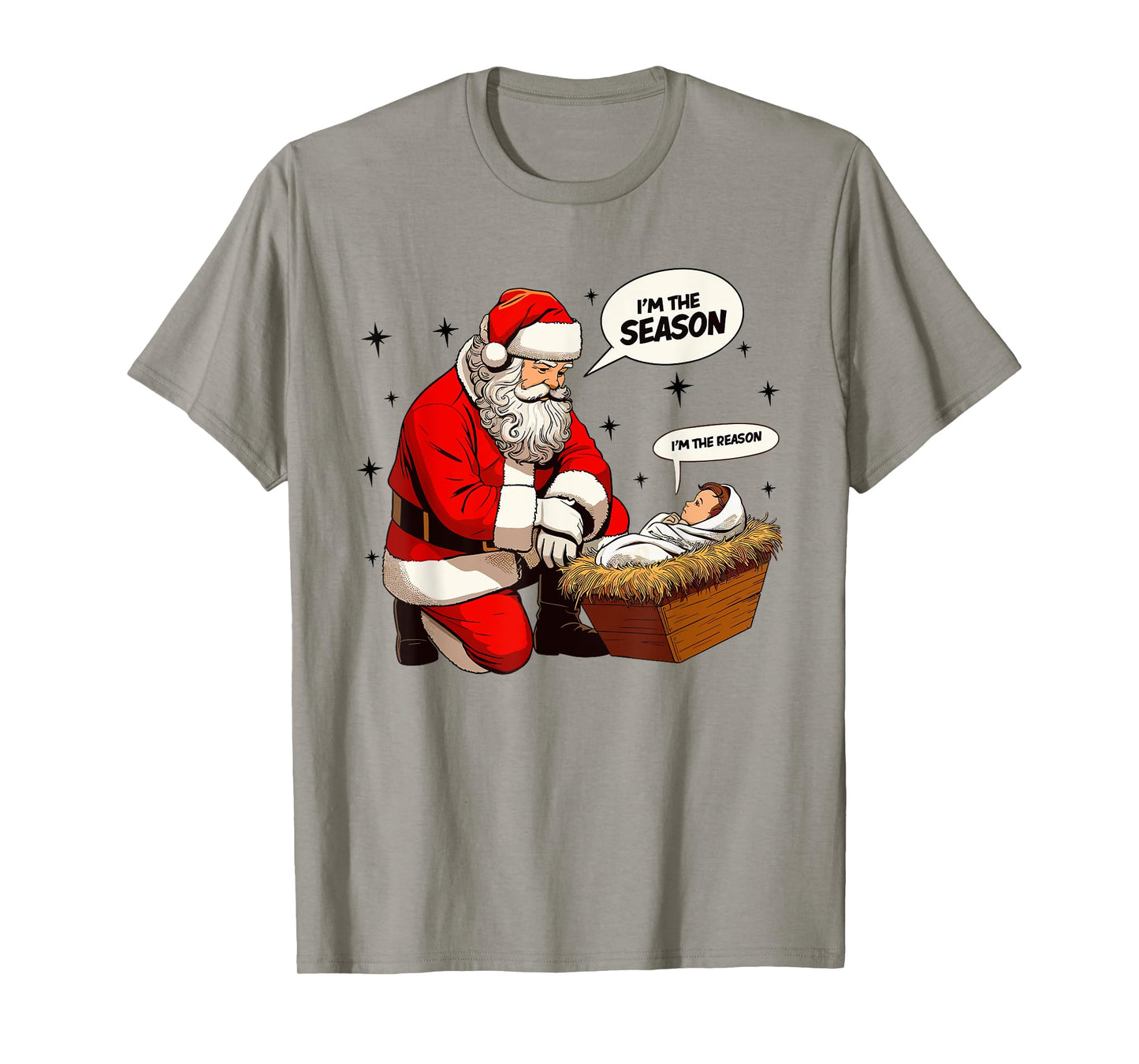 Christmas Jesus Is The Reason For The Season Christian Santa T-Shirt