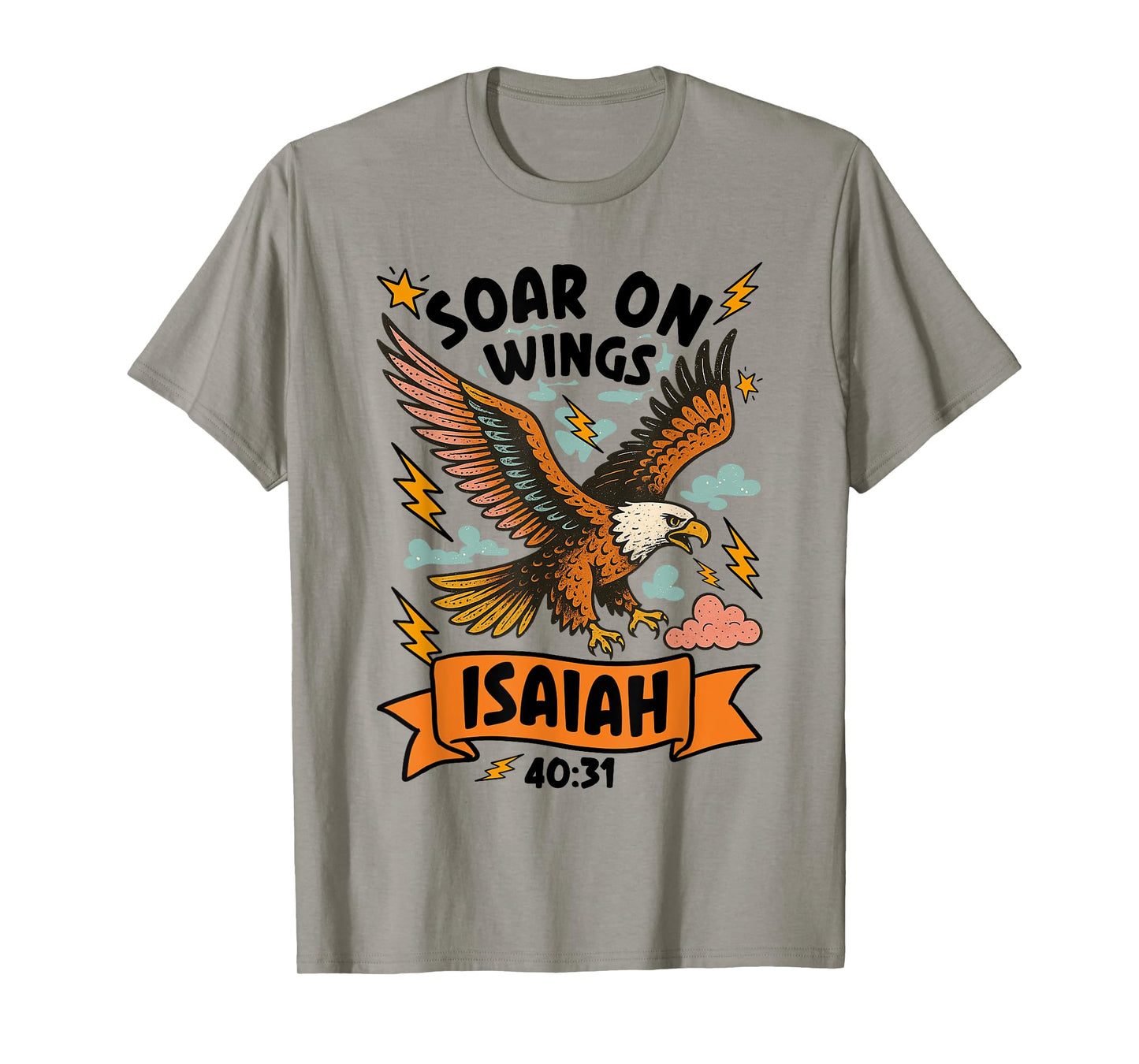 Retro Soar On Wings Isaiah 40:31 Christian Eagle Bible Verse T-Shirt