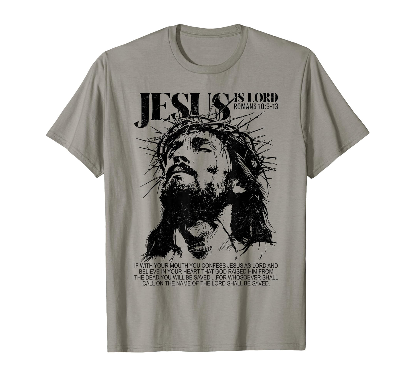 Jesus is Lord Christian Cross God Faith Bible Religious Pray T-Shirt