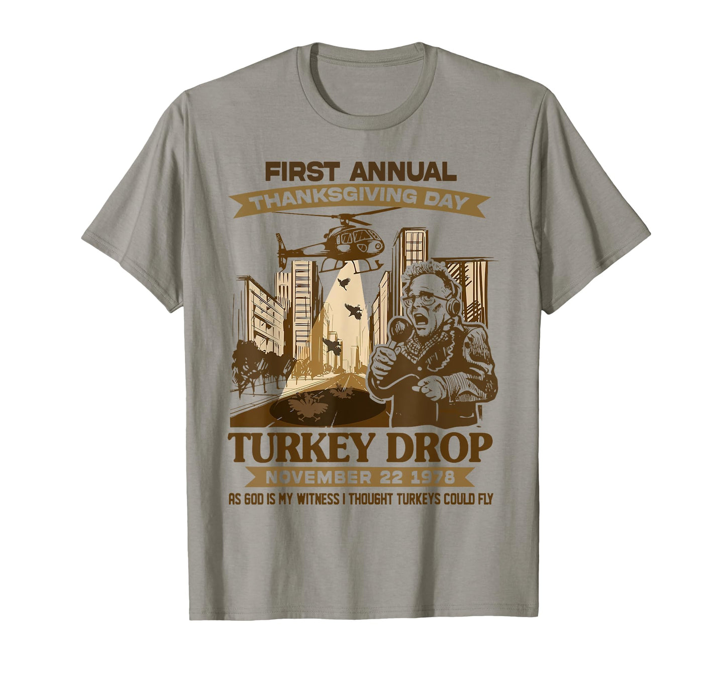 First Annual Turkey Drop As God My Witness Thanksgiving Day T-Shirt