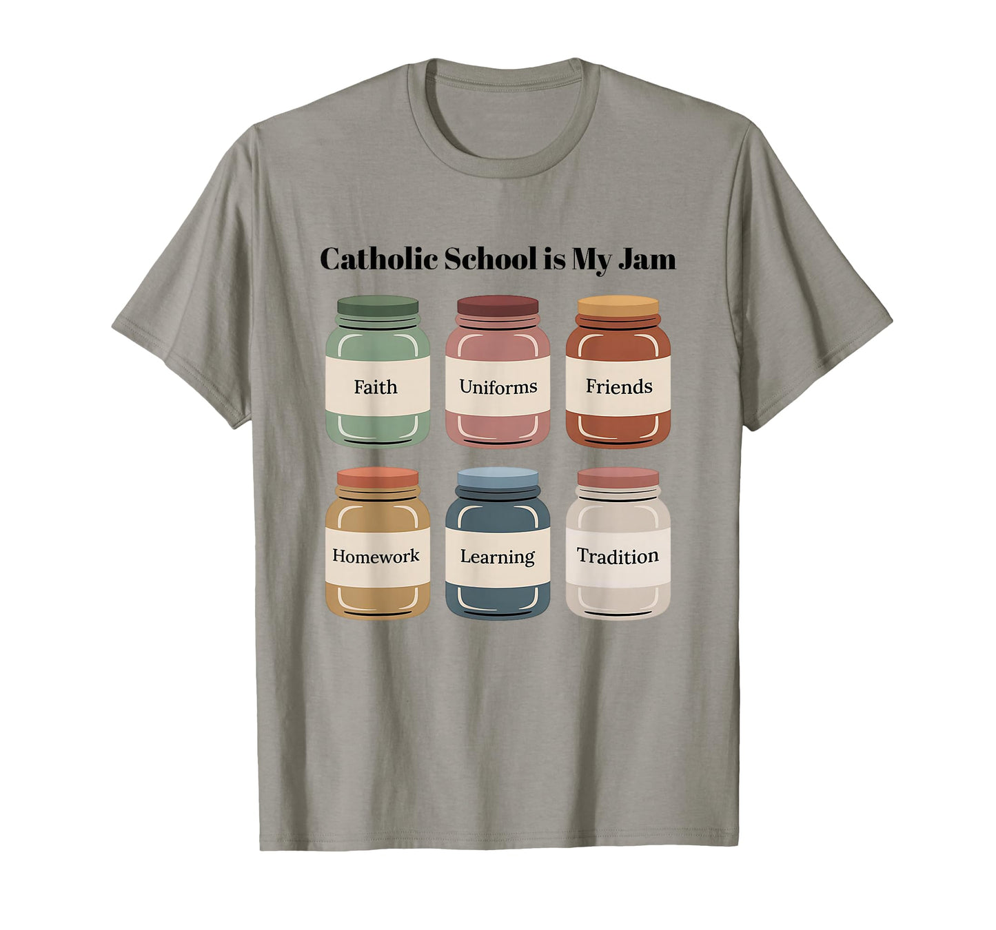 Catholic School is My Jam Catholic Teacher Christian Faith L T-Shirt