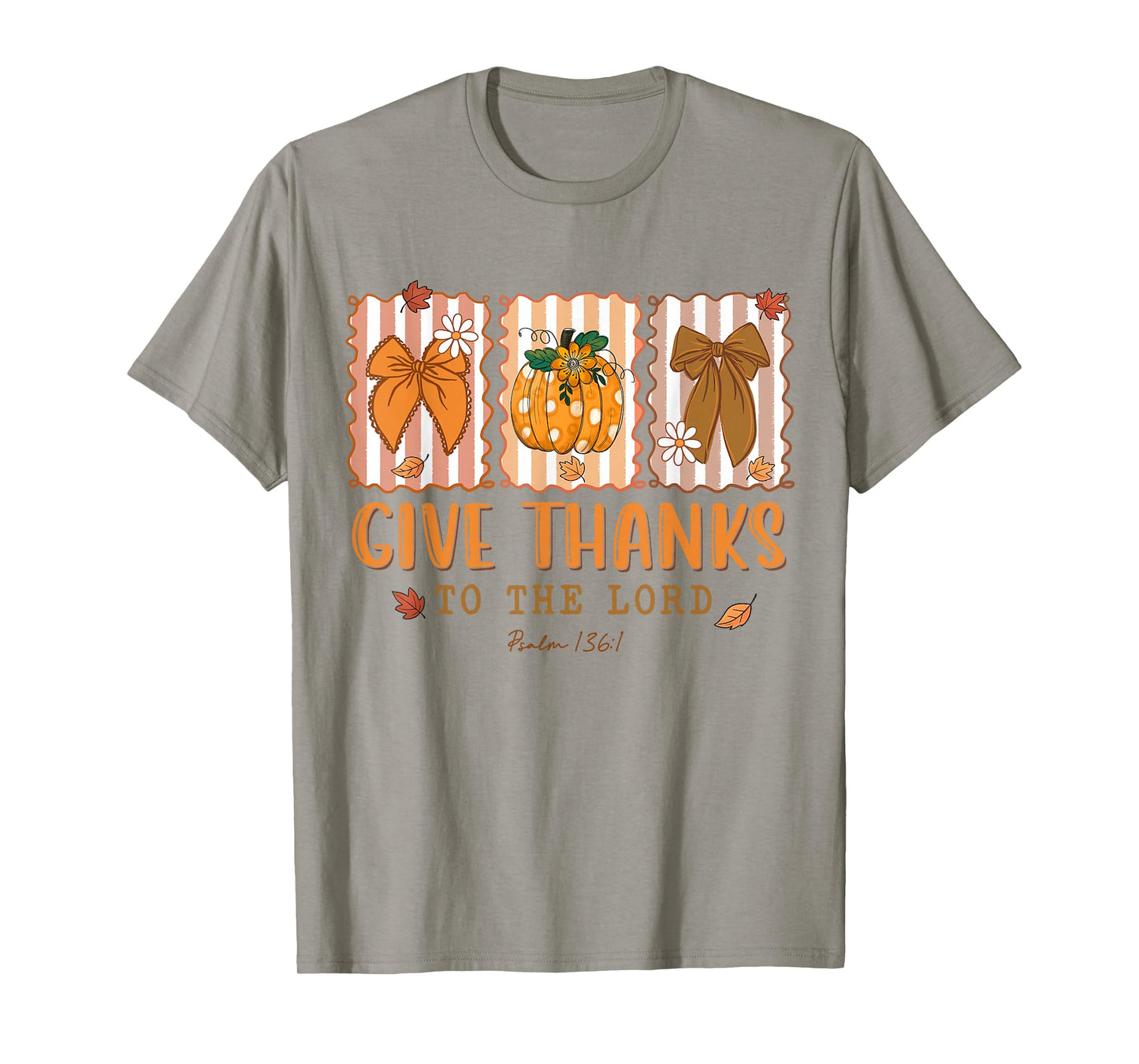 Give-Thanks to The Lord Fall Christian Thanksgiving Bible T-Shirt