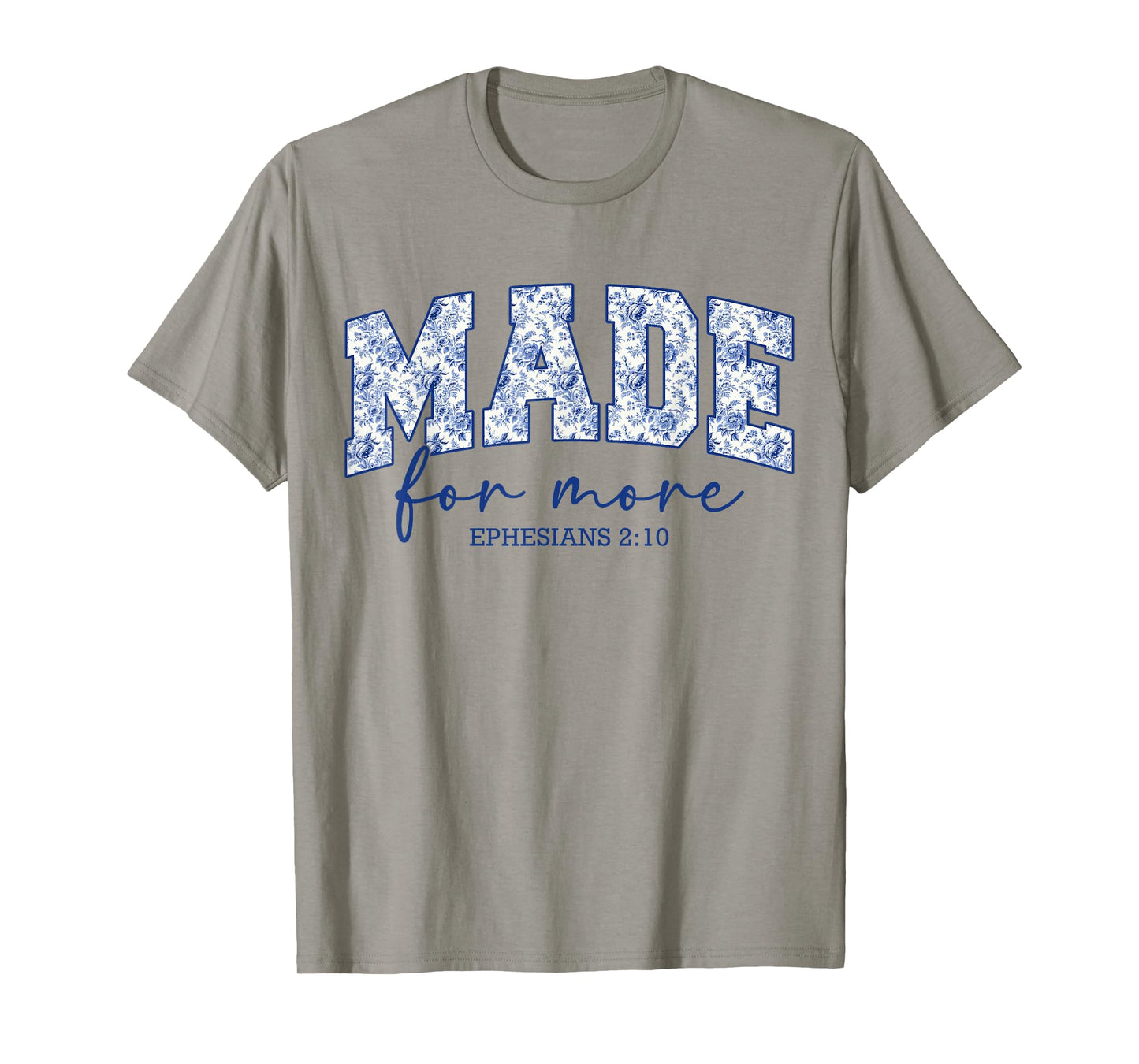 Made for More Blue Chinoiserie Christian Jesus Women Girls T-Shirt
