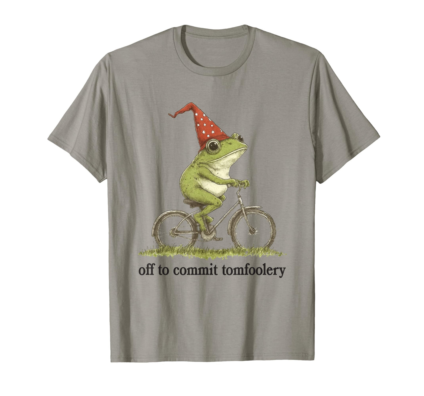 Funny Frog Meme Off to Commit Tomfoolery Sarcastic T-Shirt