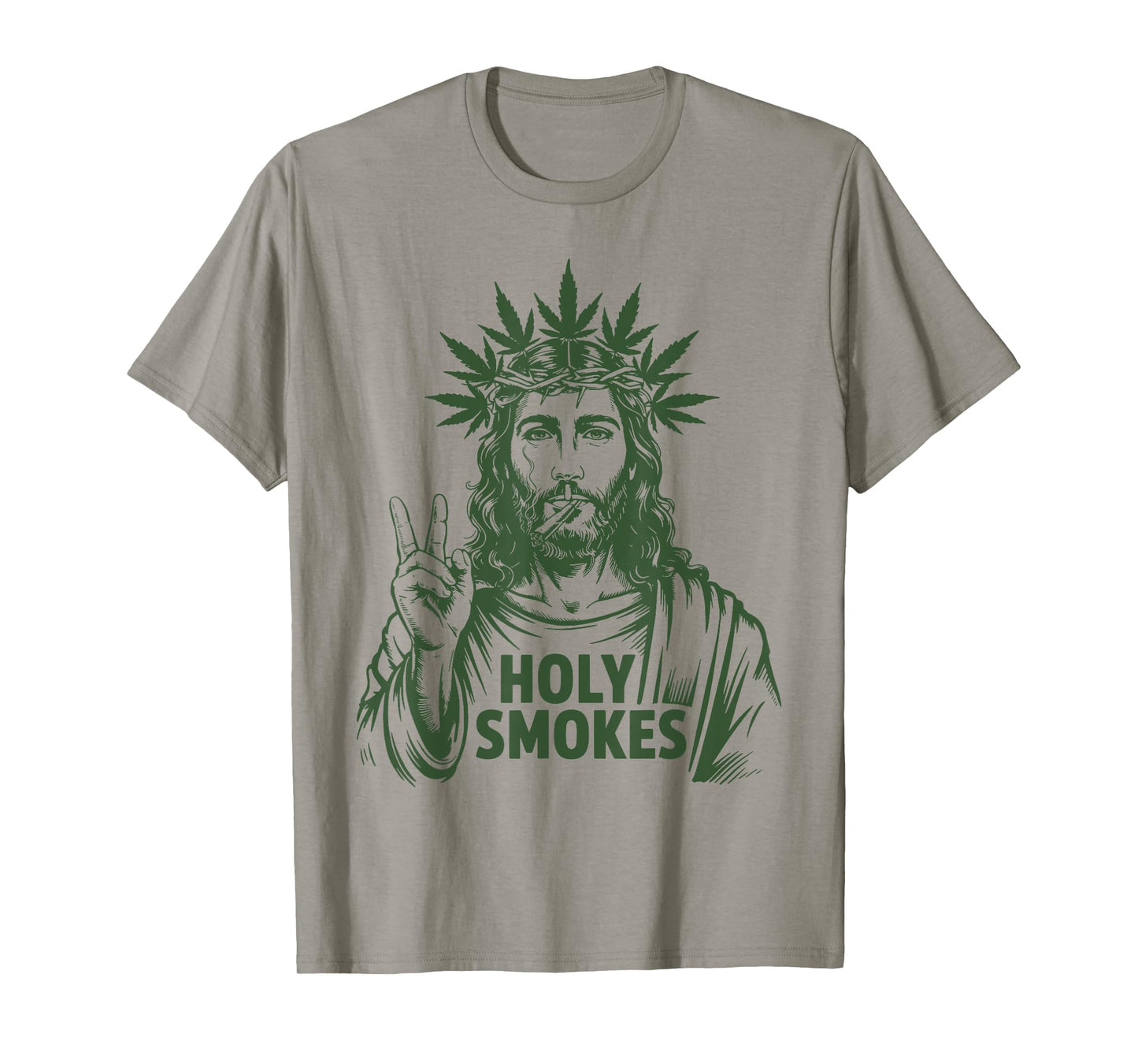 Retro Holy Smokes Jesus Marijuana Weed Cannabis Stoner 420 T-Shirt