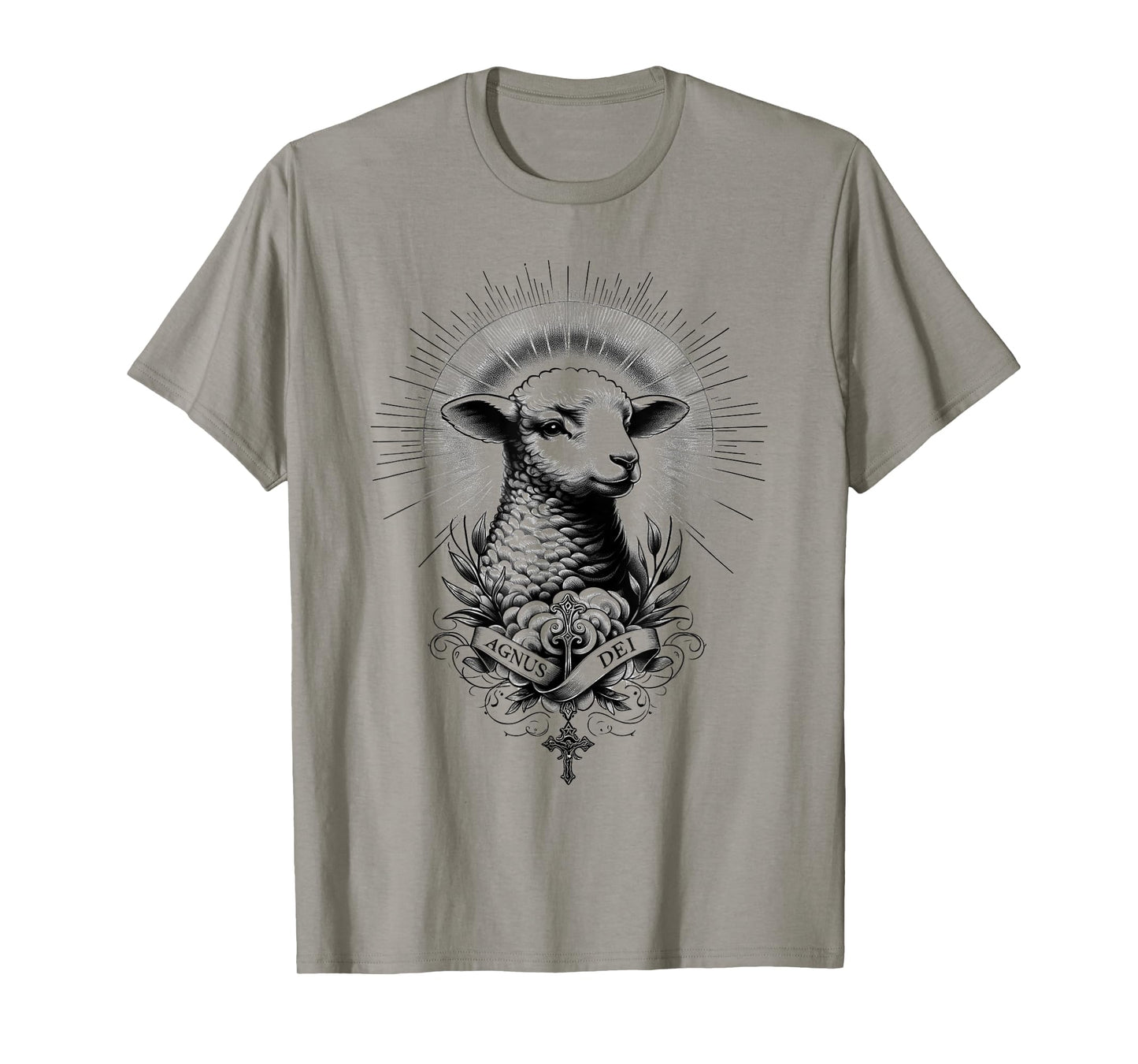 Agnus Dei Lamb God Men Women Catholic Christian Jesus Tattoo T-Shirt