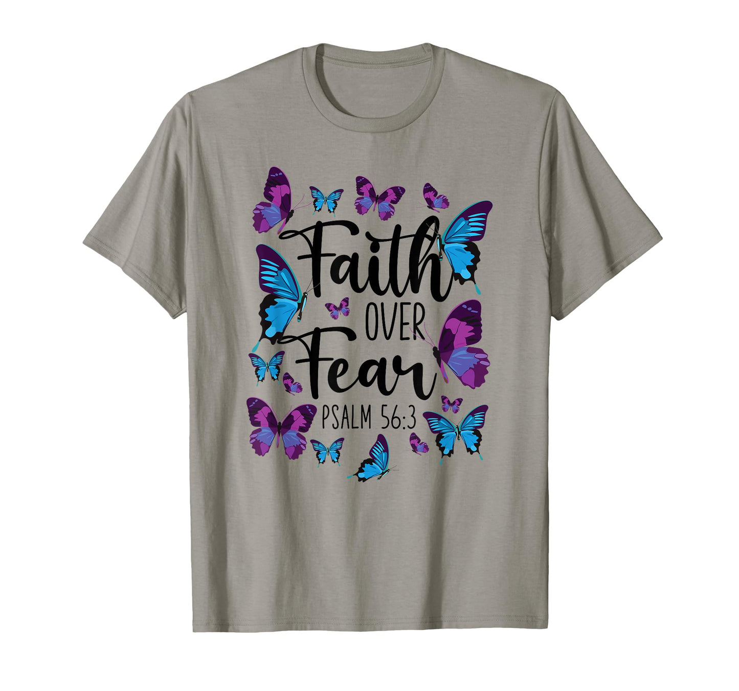 Christian Bible Verse Quote Butterfly Psalm 56:3 T-Shirt