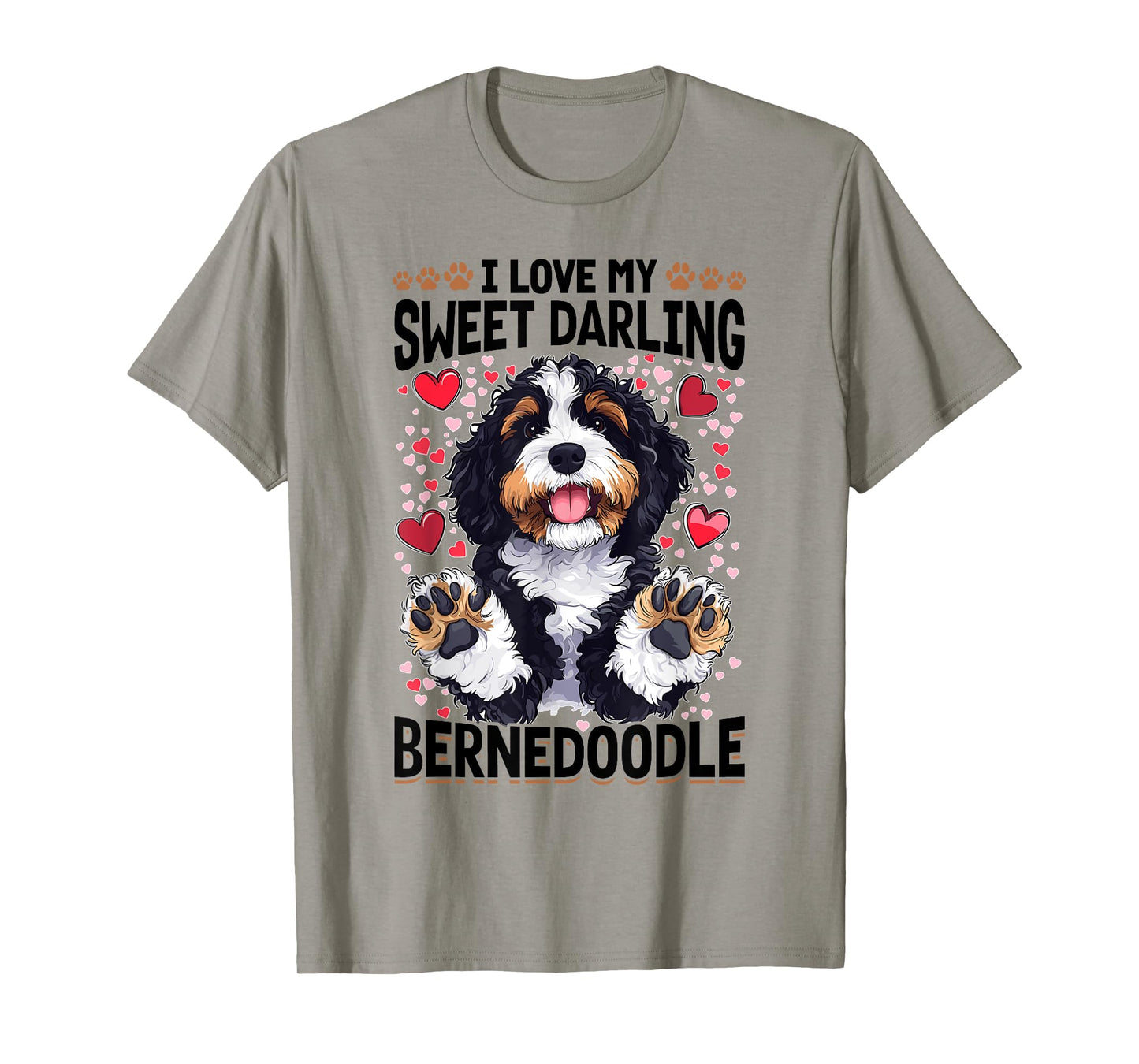 Bernedoodle Dog Breed I Love My Sweet Darling Bernedoodle T-Shirt for Men Women Kids