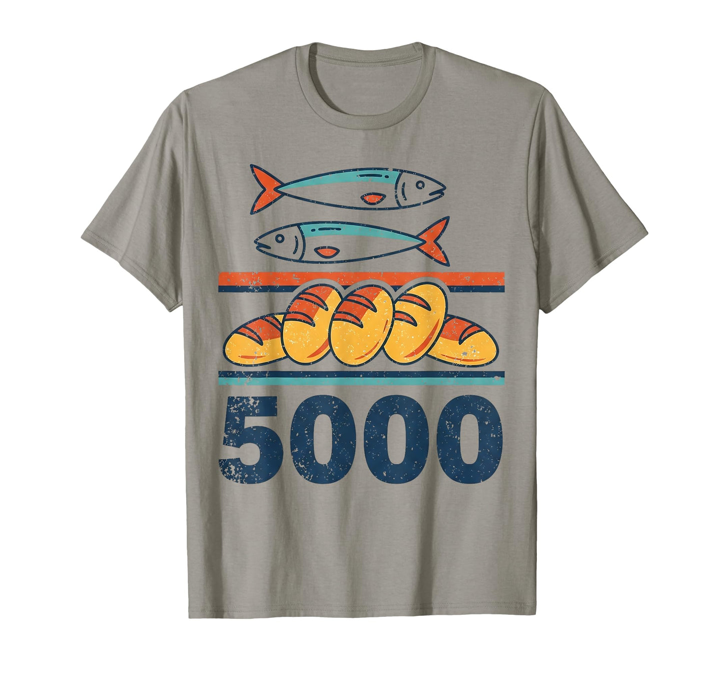 Feeding of The 5000 Five Loaves Two Fish Christian Faith T-Shirt