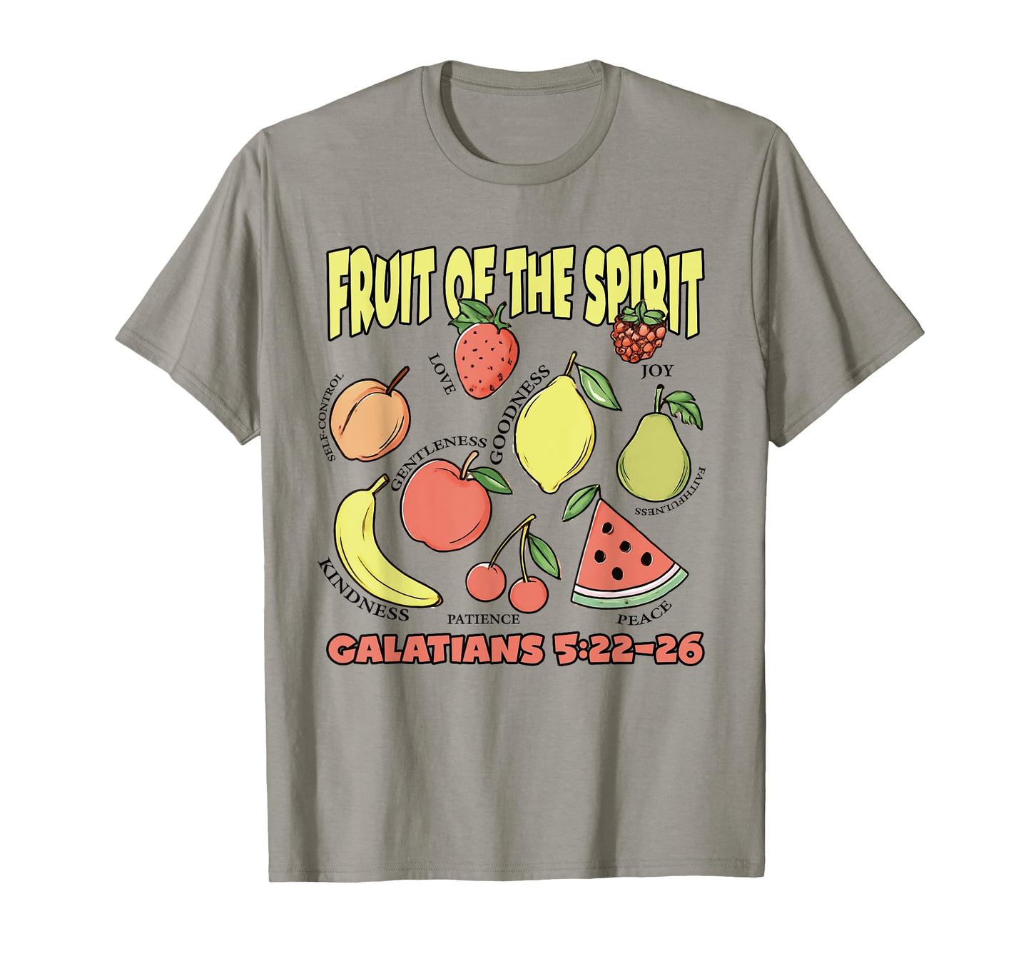 The Fruit of the Spirit Galatians Christian Cross Jesus 5 22 T-Shirt