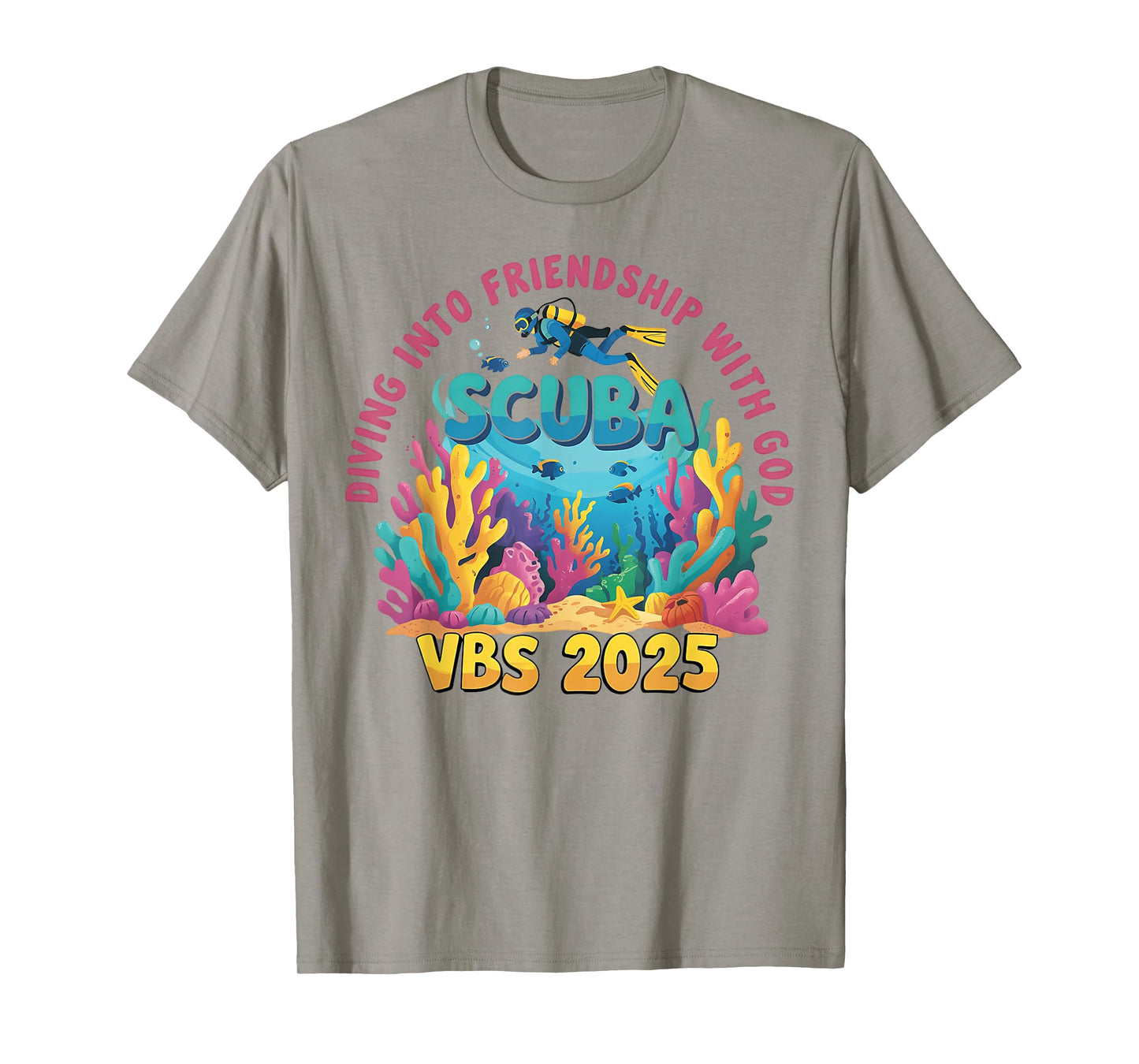 Diving Into Friendship With God Beach Scuba VBS 2025 T-Shirt