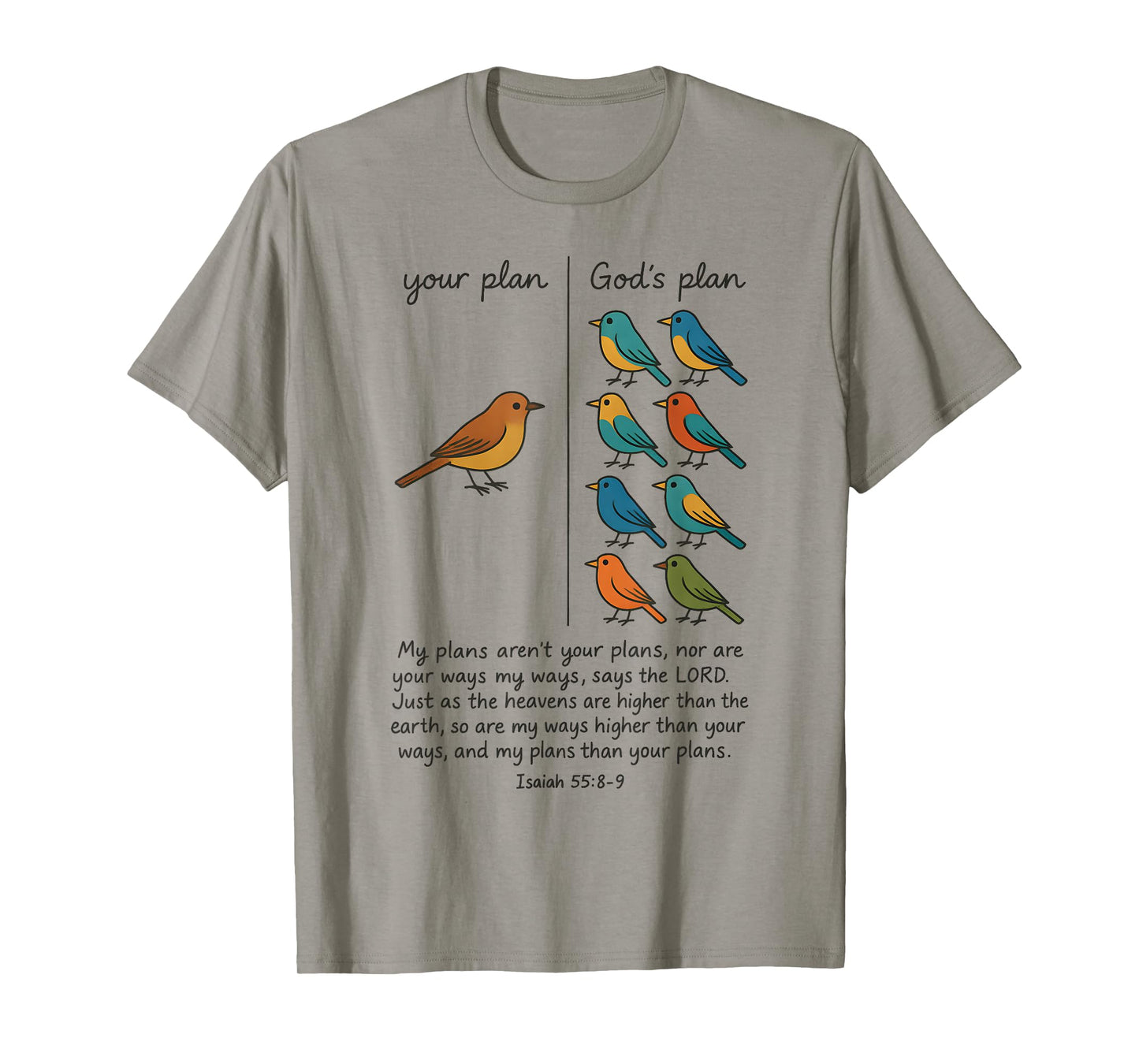 Your Plan And God's Plan Isaiah Bible Verse Faith Jesus T-Shirt