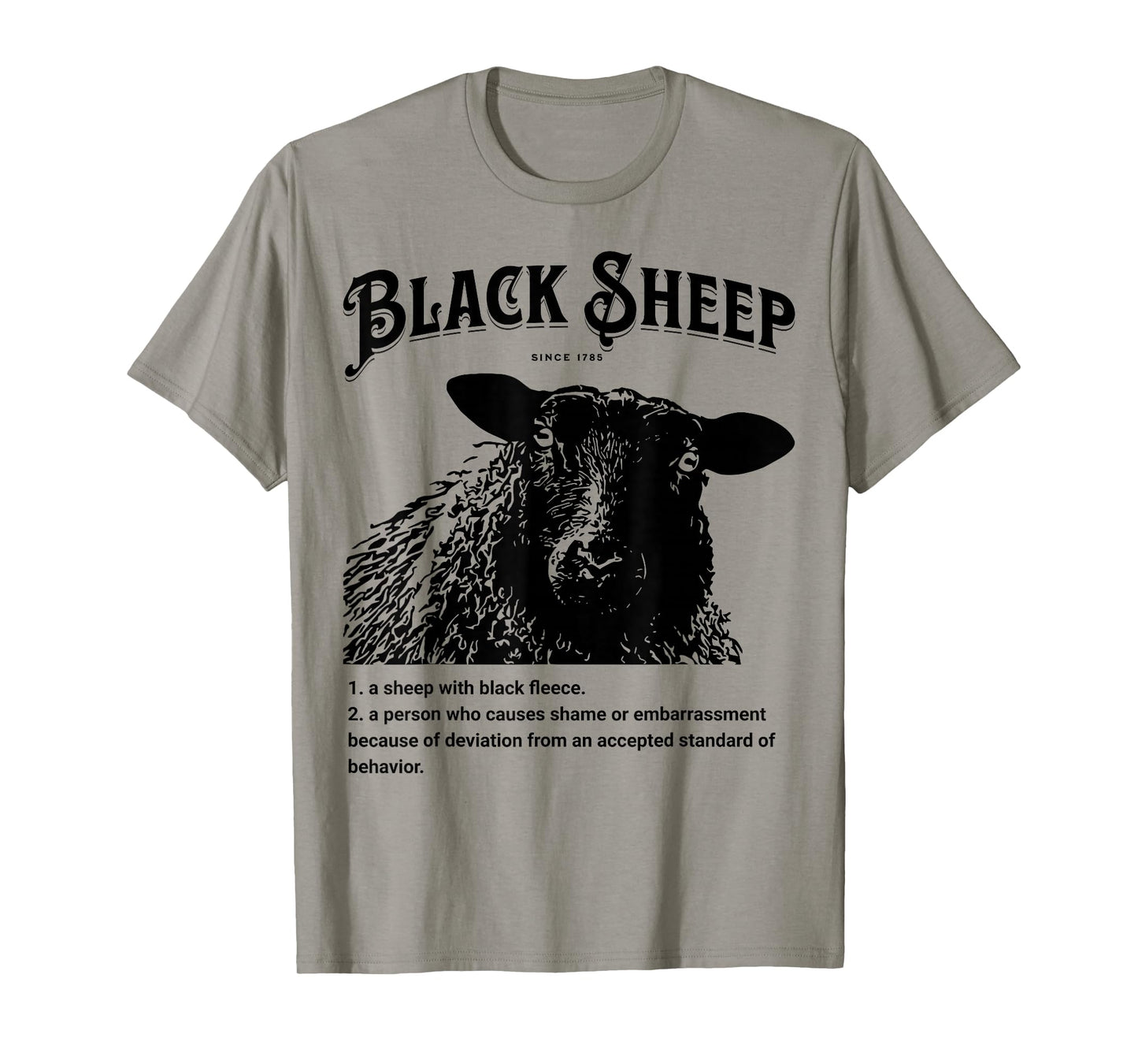 Black Sheep Definition Sarcastic Quote Design for Everyone T-Shirt