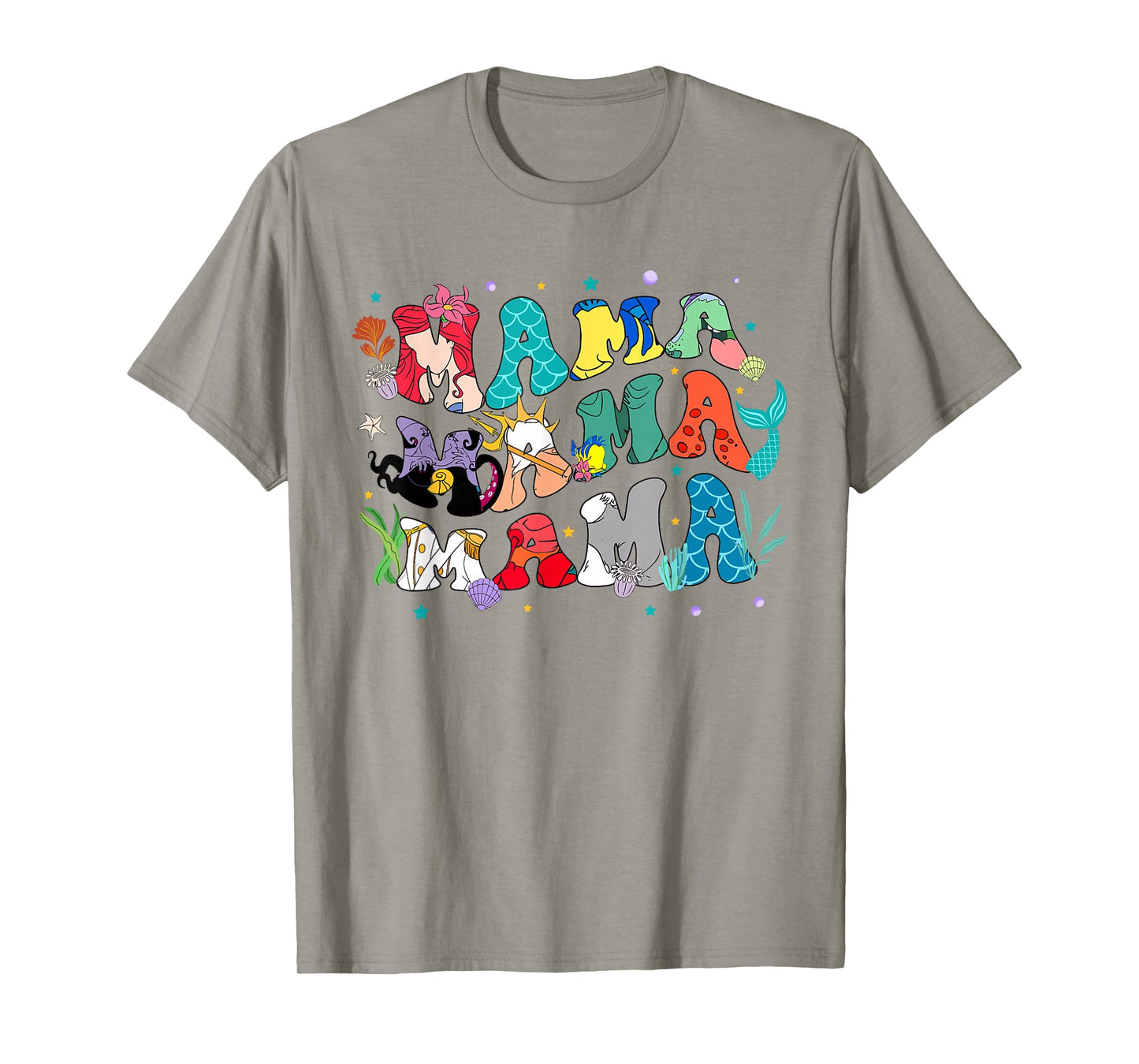 Mama Mermaidd Mom Mommy Family Birthday Party Mother's Day T-Shirt